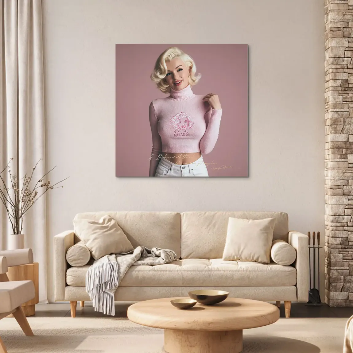 Marilyn Monroe Blush Alu Dibond Wandbild
