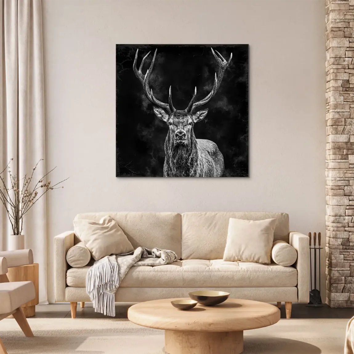 Edler Hirsch Alu Dibond Wandbild