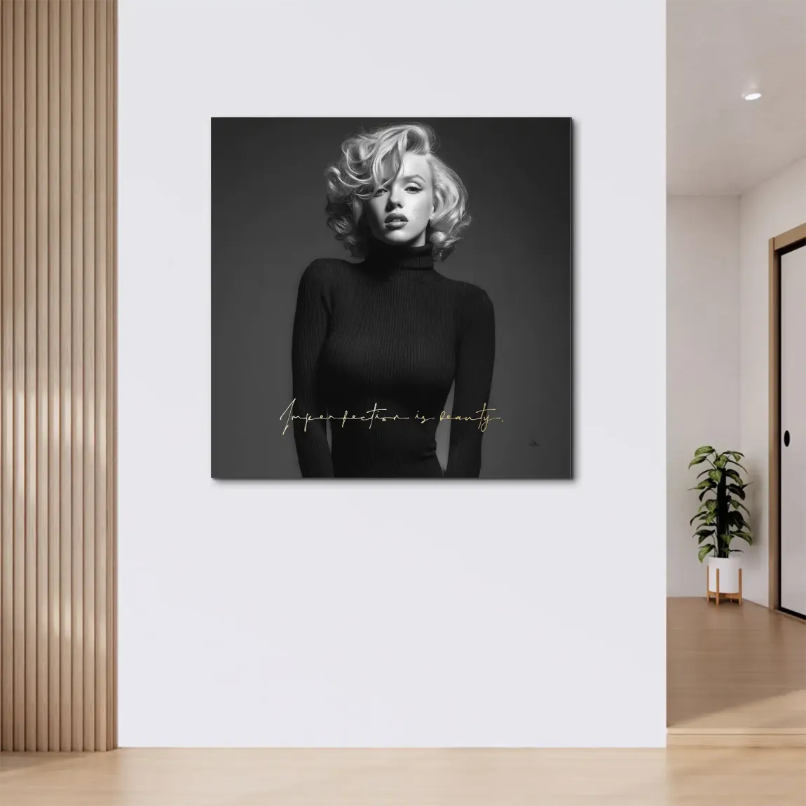 Marilyn Monroe Imperfection Alu Dibond Wandbild
