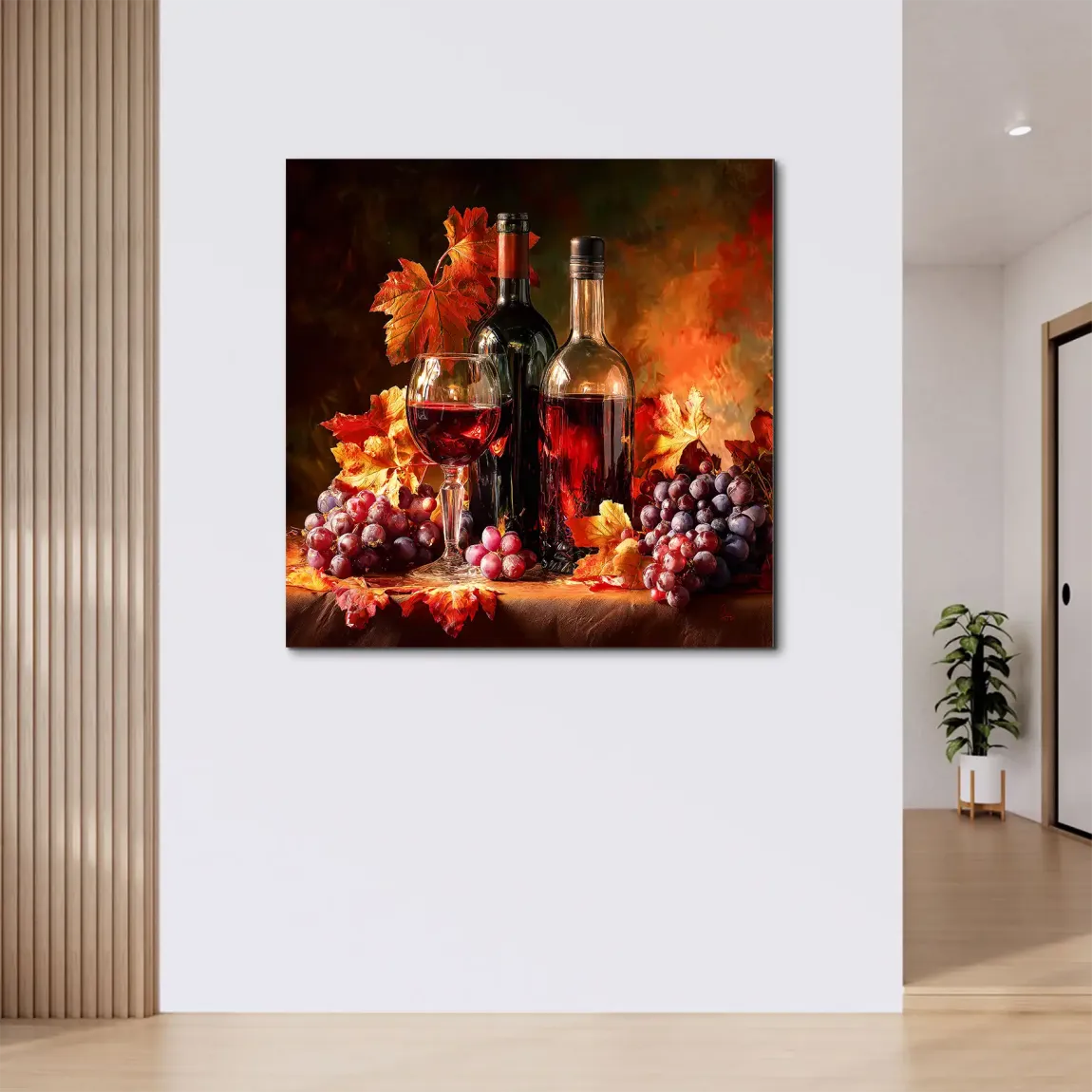 Edle Weinlese Alu Dibond Wandbild