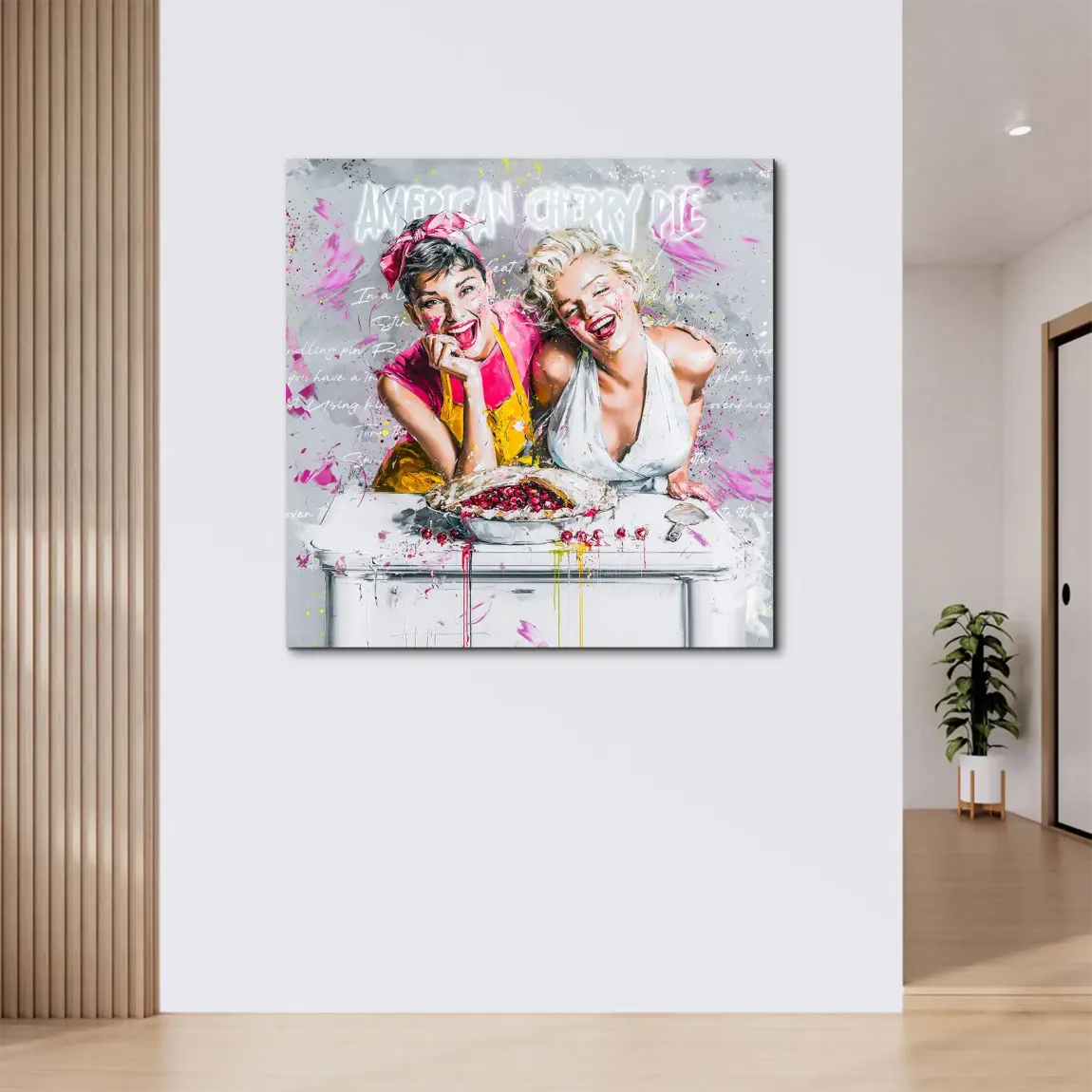 Audrey Marilyn Glam Alu Dibond Wandbild
