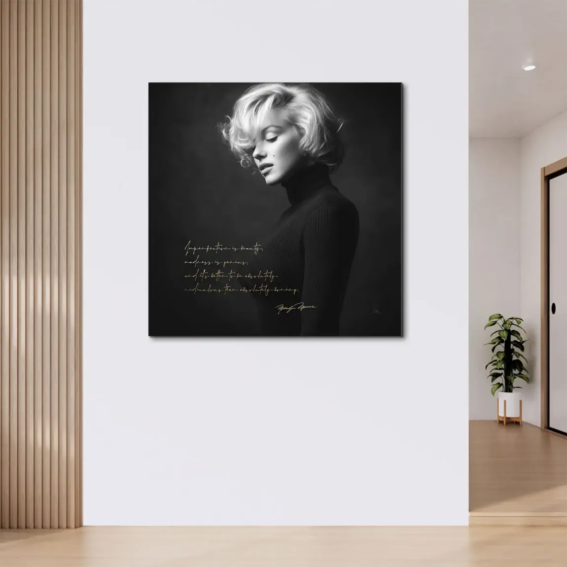 Marilyn Monroe Diva Alu Dibond Wandbild