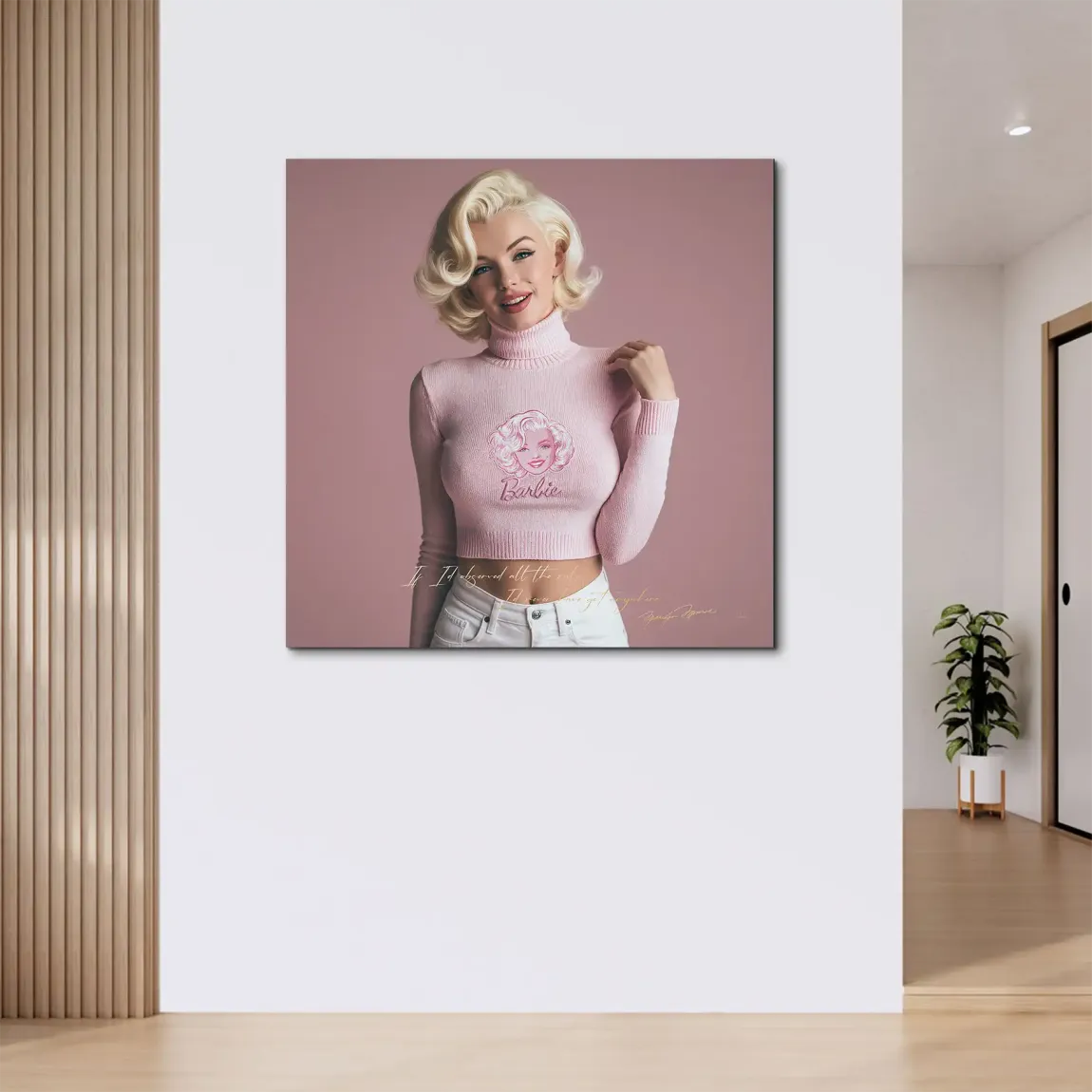 Marilyn Monroe Blush Alu Dibond Wandbild