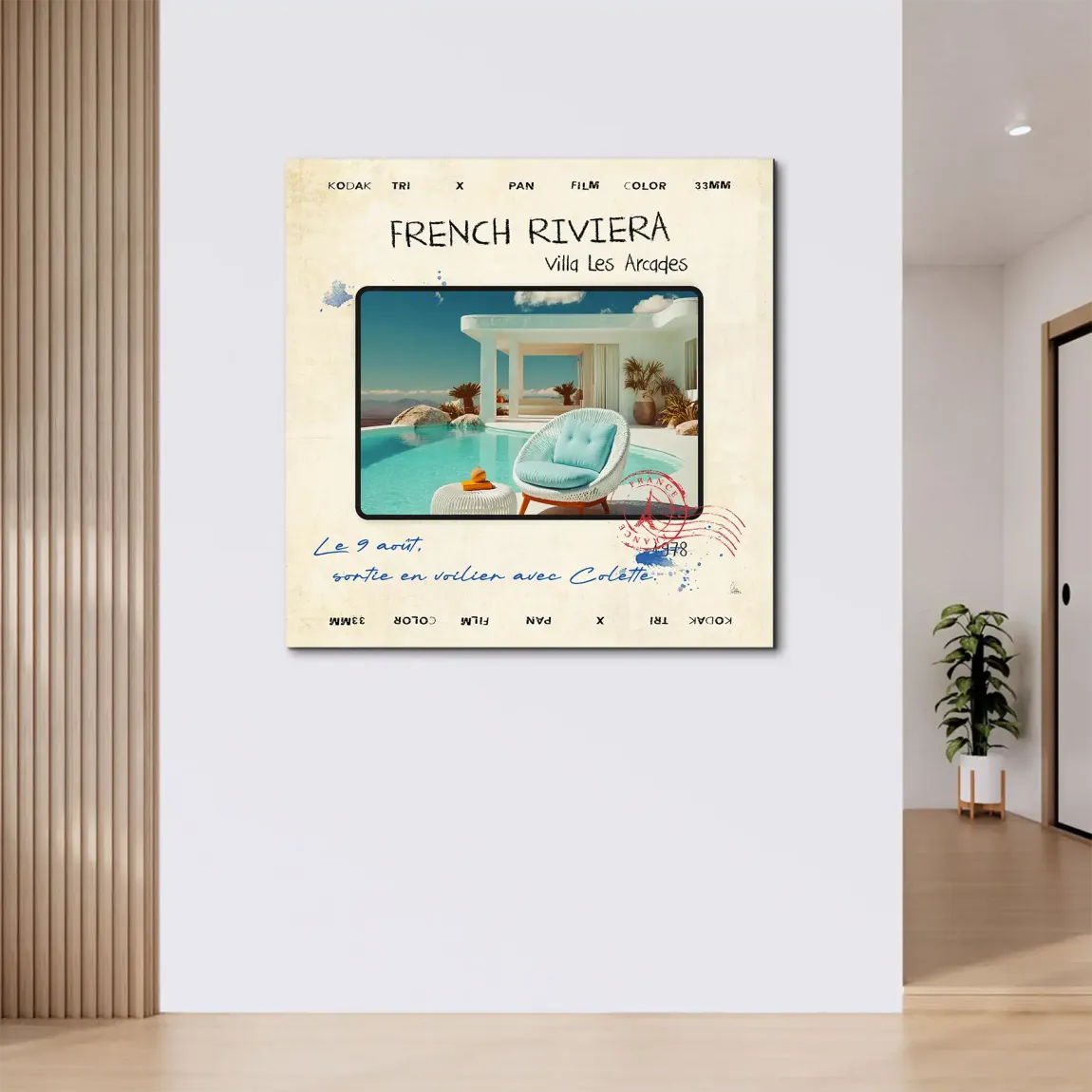 French Riviera Chic Wild Alu Dibond Wandbild