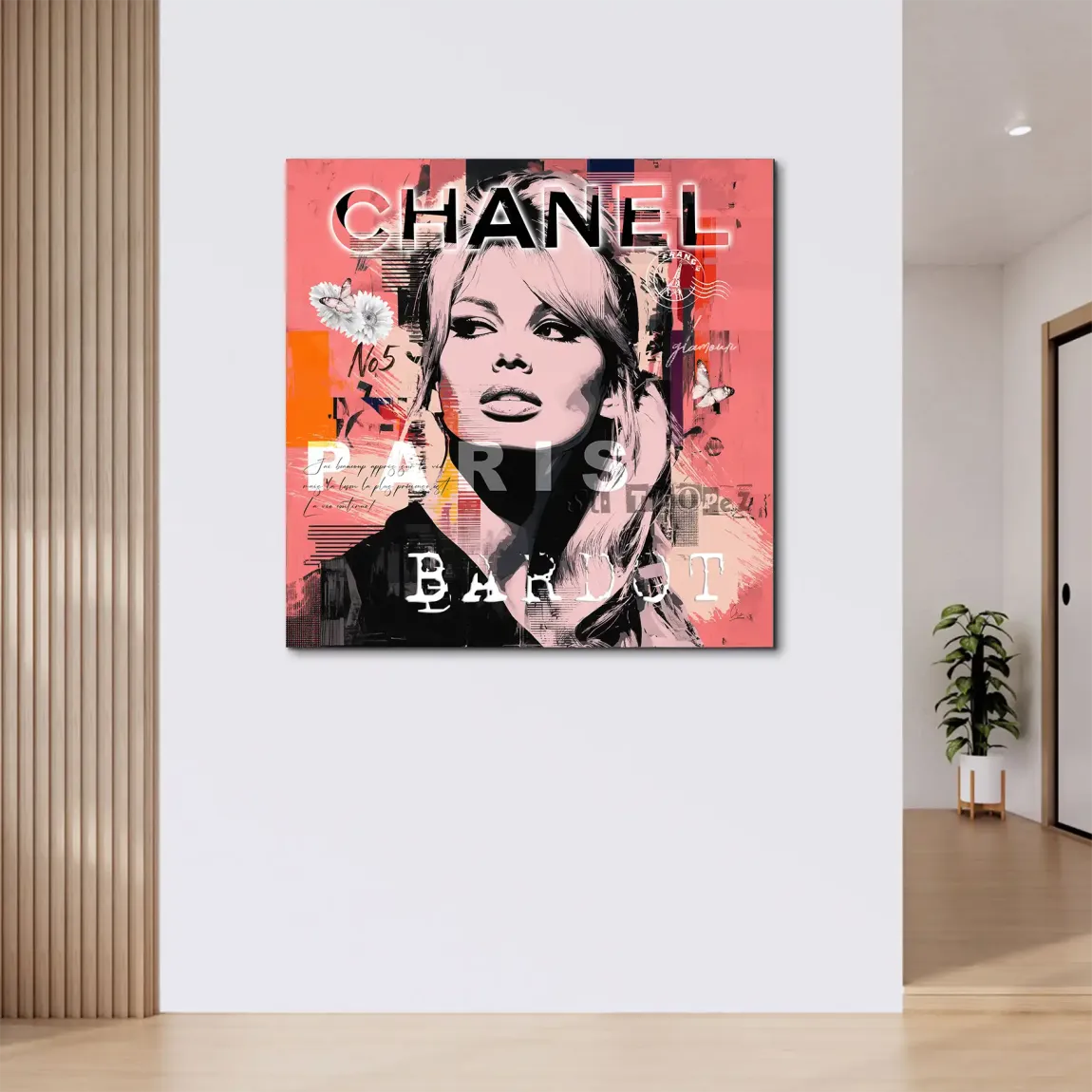 Bardot Chanel Art Alu Dibond Wandbild