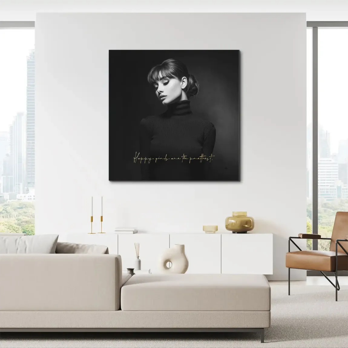 Audrey Hepburn Pretty Alu Dibond Wandbild