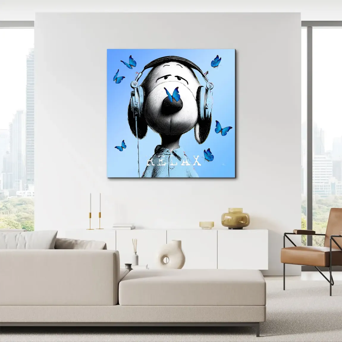 Snoopy Relax Alu Dibond Wandbild