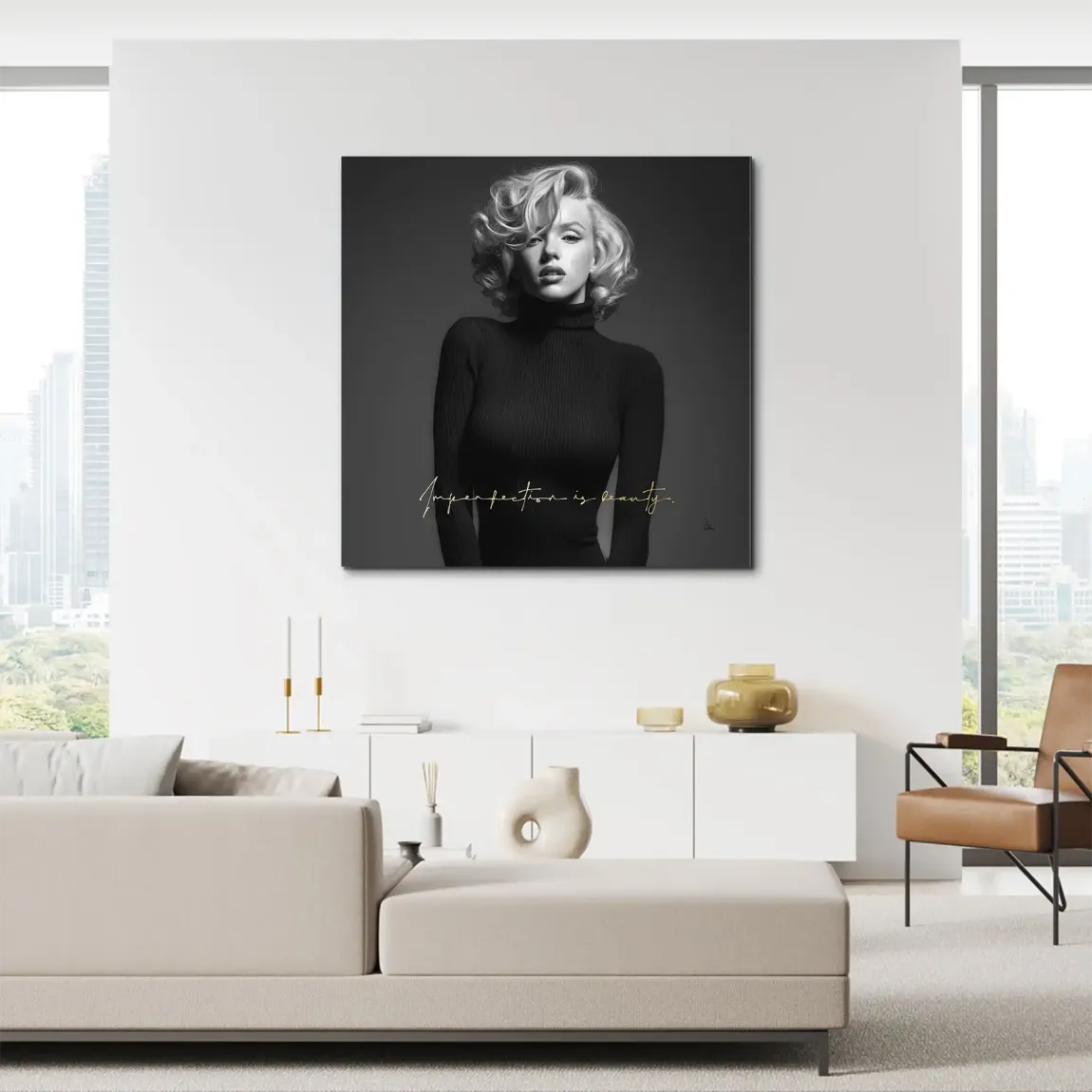 Marilyn Monroe Imperfection Alu Dibond Wandbild