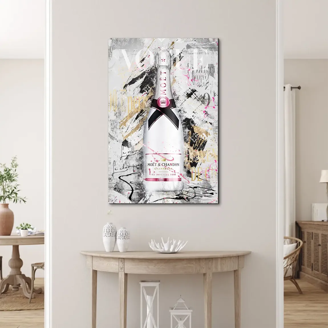 Champagner Rosé Alu Dibond Wandbild