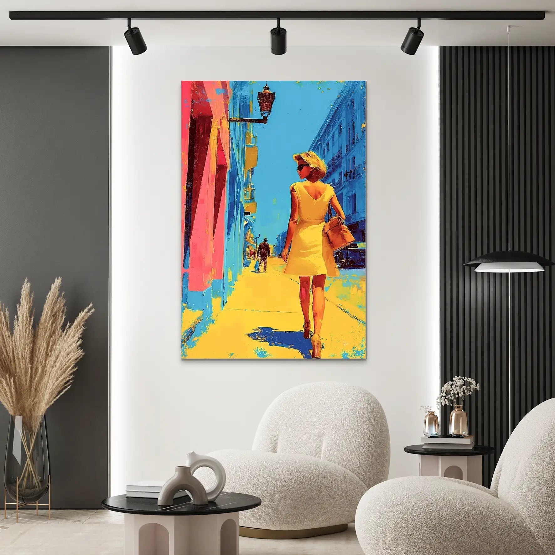 City Walk Pop Art AluDibond Bild INGALERIE