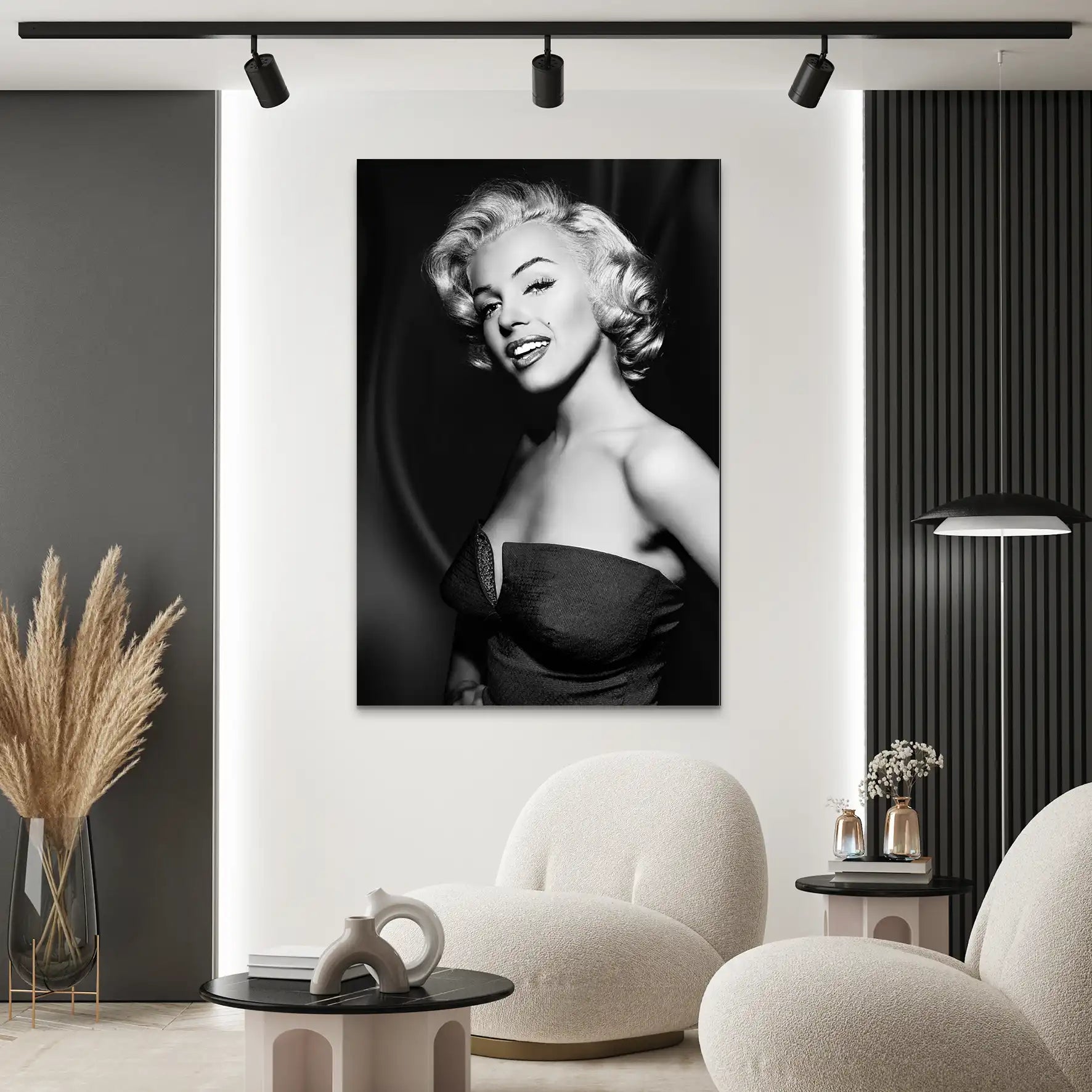 Marilyn Black and White AluDibond Bild INGALERIE