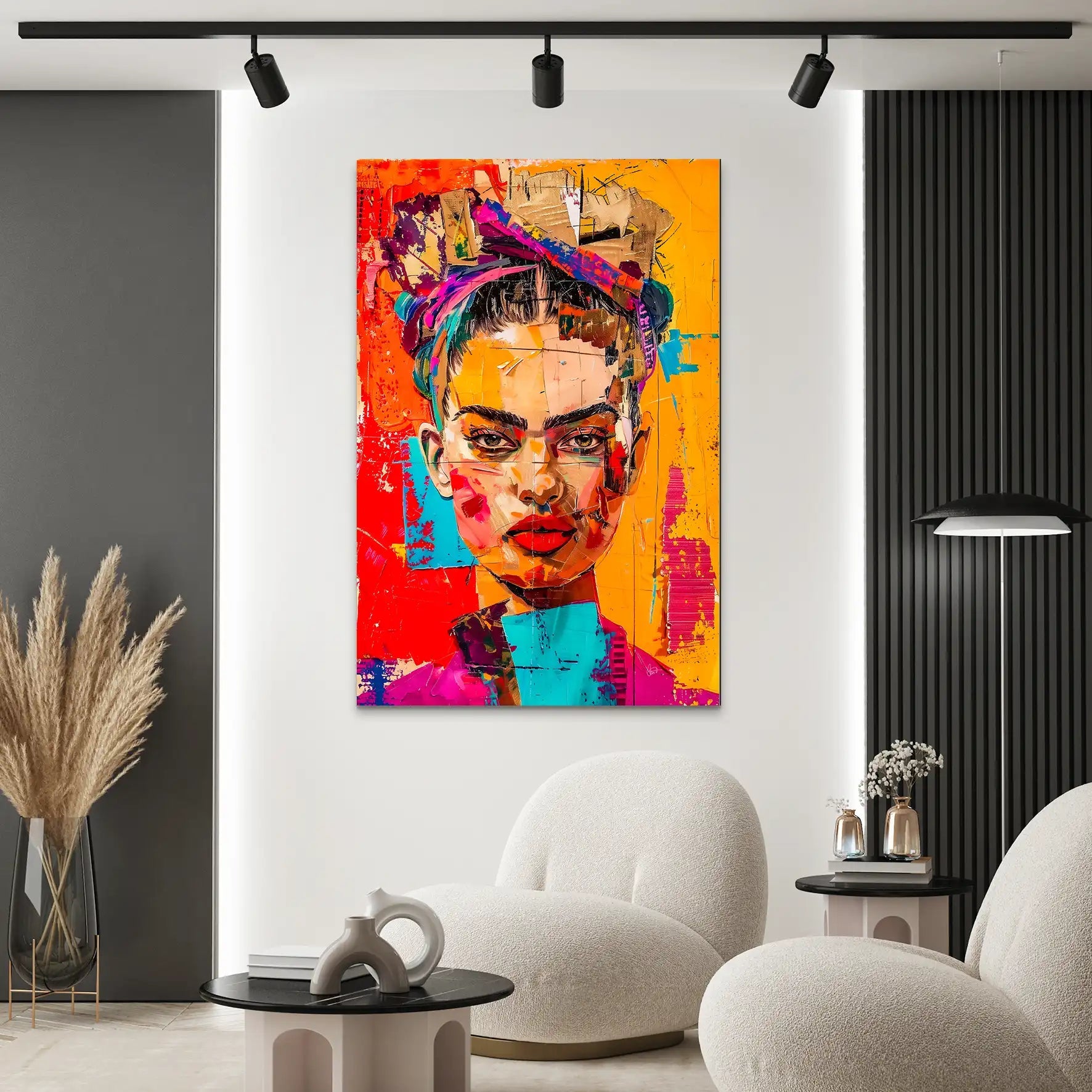 Frida Street Art Style AluDibond Bild INGALERIE