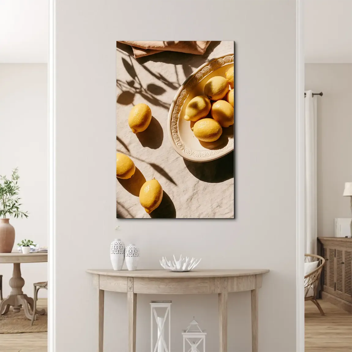 Goldene Zitronen Alu Dibond Wandbild