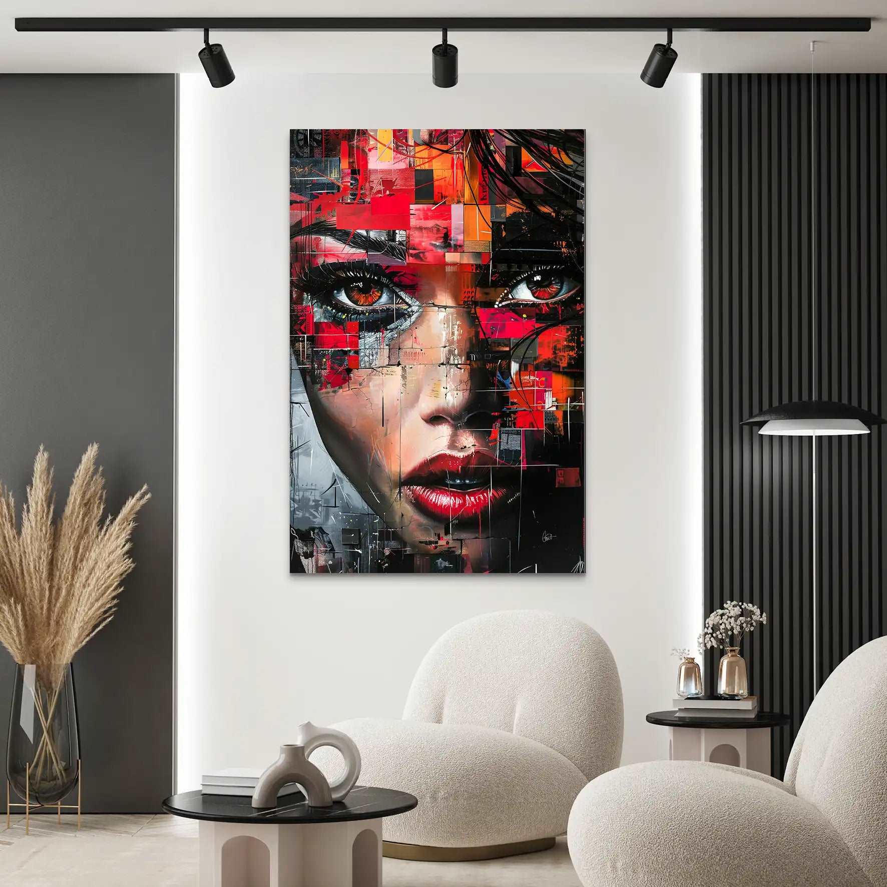 Abstrakt Face Art AluDibond Bild INGALERIE