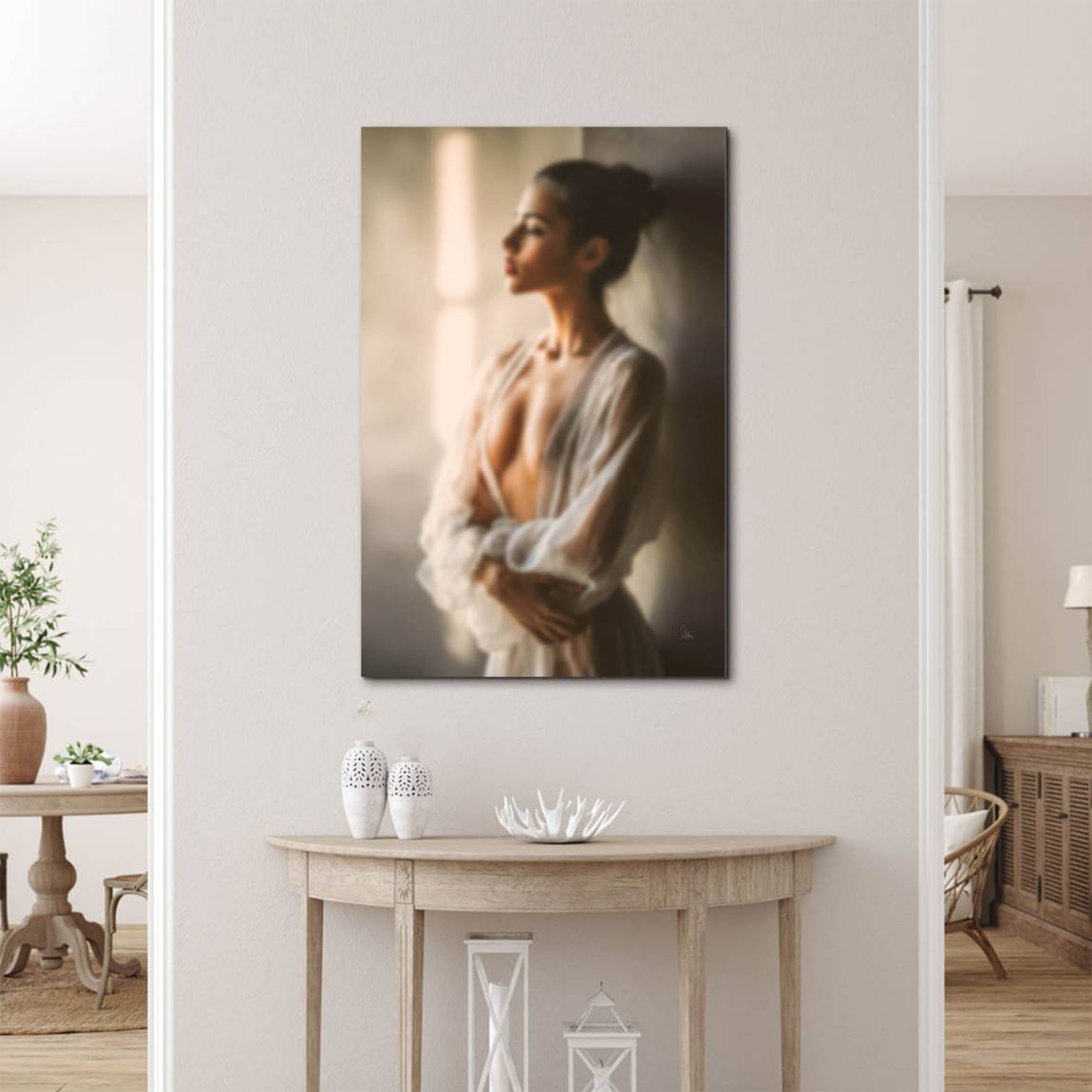 Sinnliche Frau Alu Dibond Wandbild