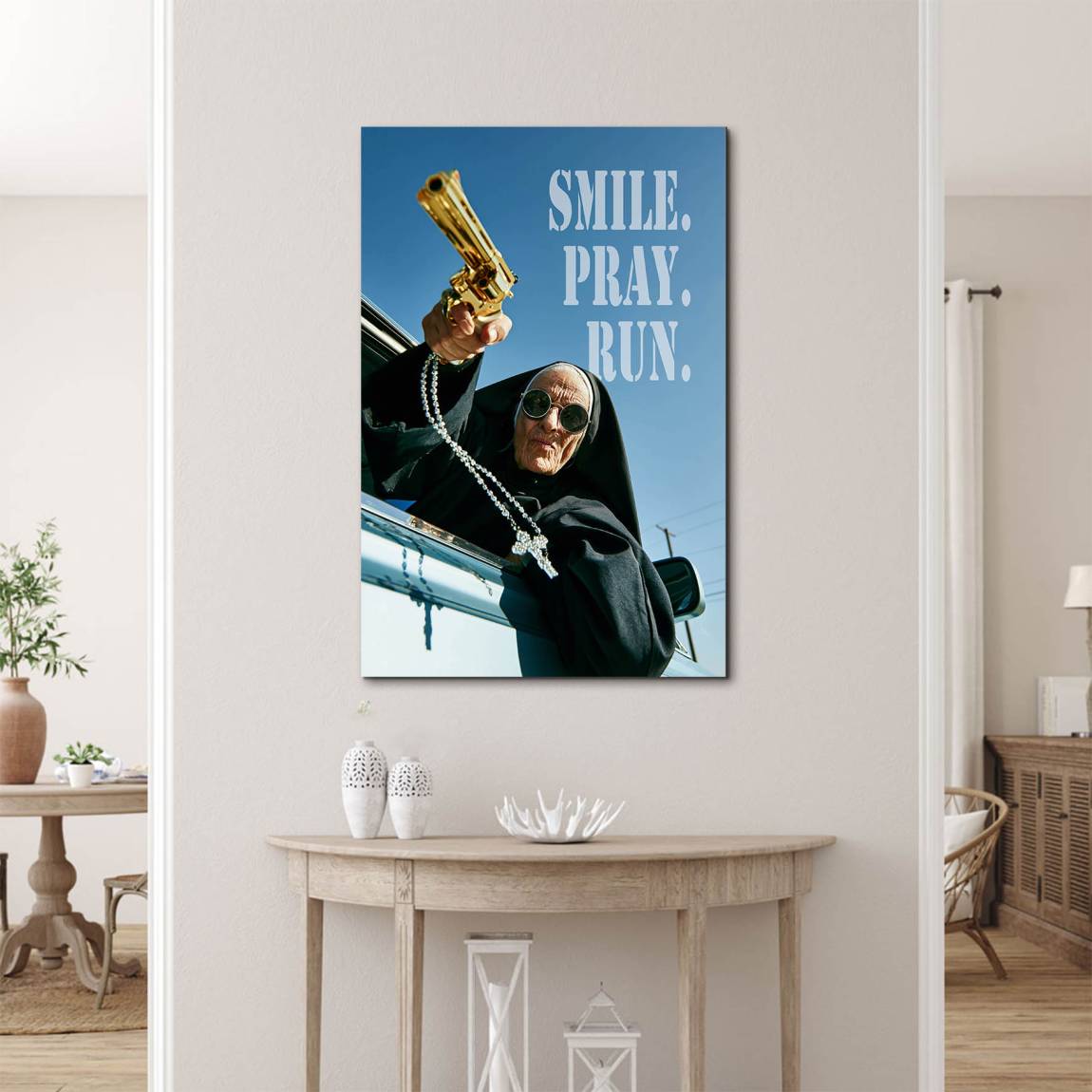 Rebel Nun Alu Dibond Wandbild