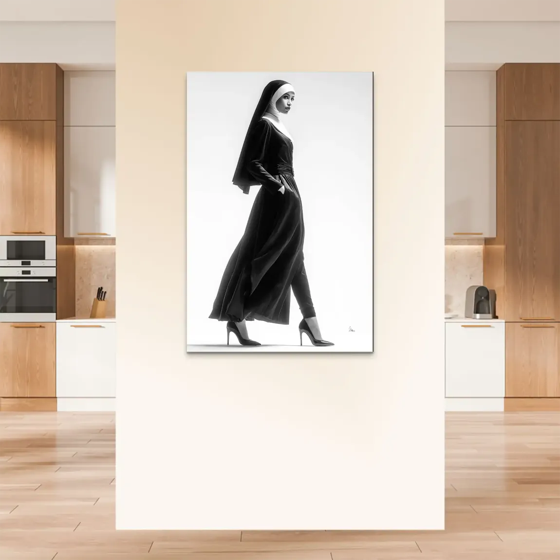 Nonne Couture Alu Dibond Bild