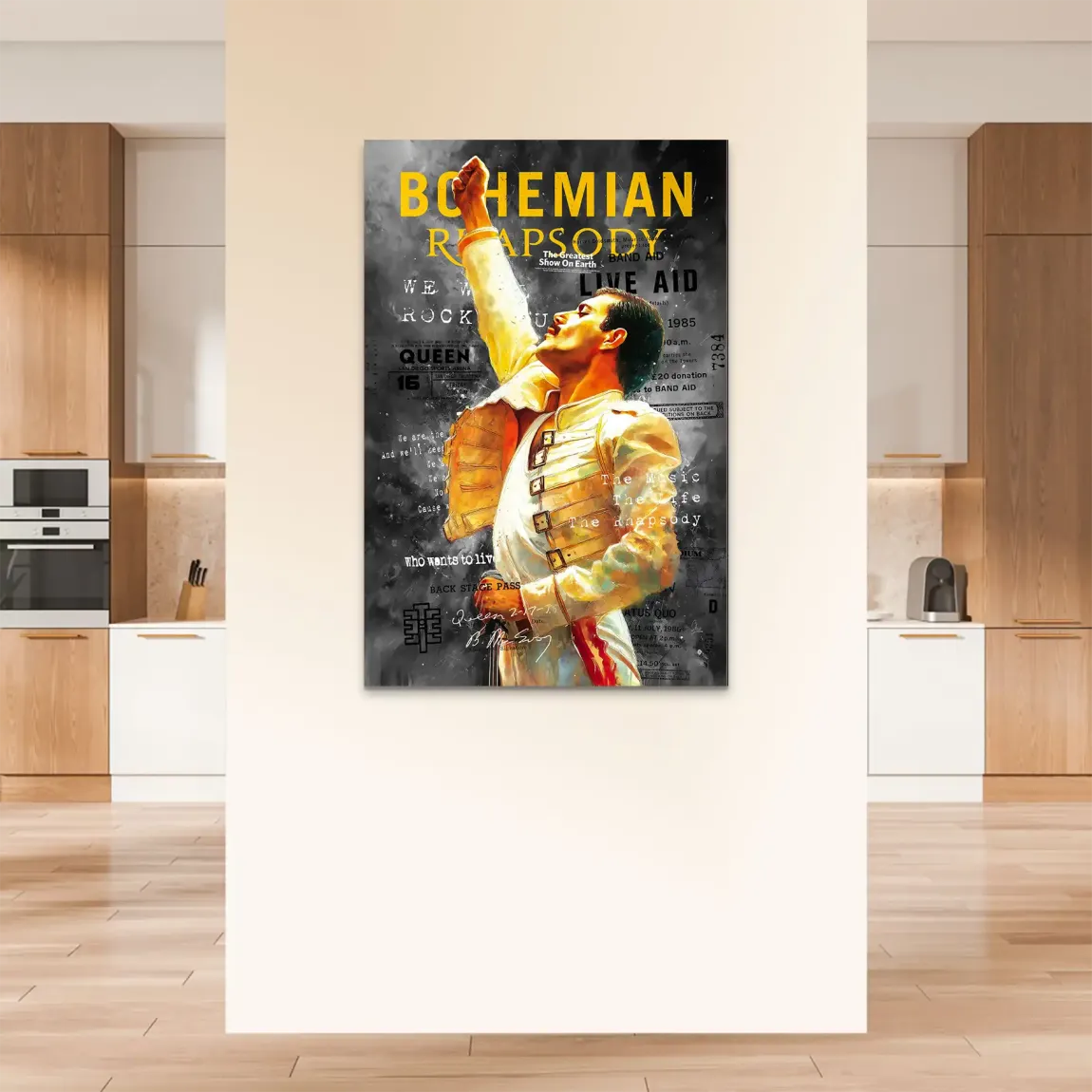 Freddie Mercury Bohemian Alu Dibond Bild