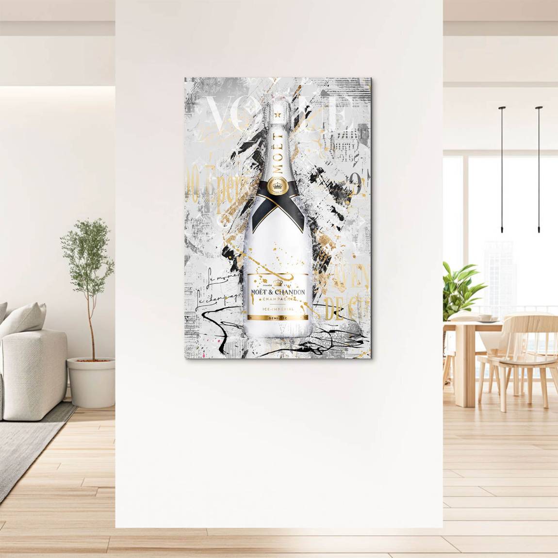 Champagner Prestige Alu Dibond Wandbild