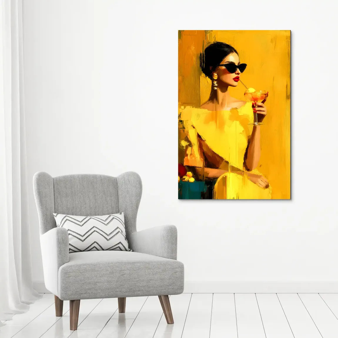 Amber Velvet Elegance Alu Dibond Bild INGALERIE