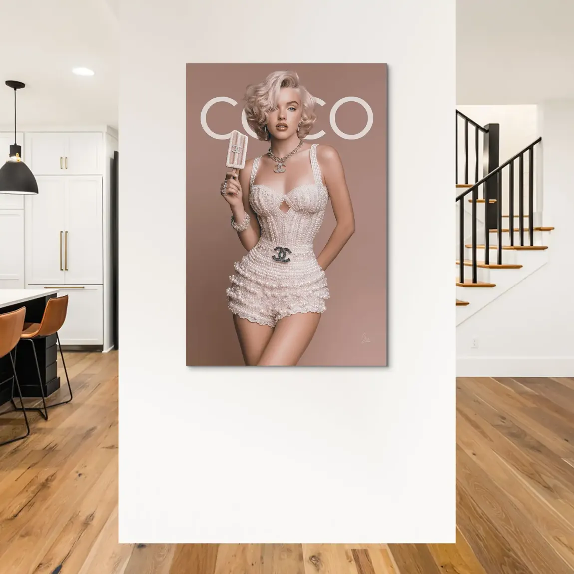 Marilyn Monroe Ice Pearl Alu Dibond Bild