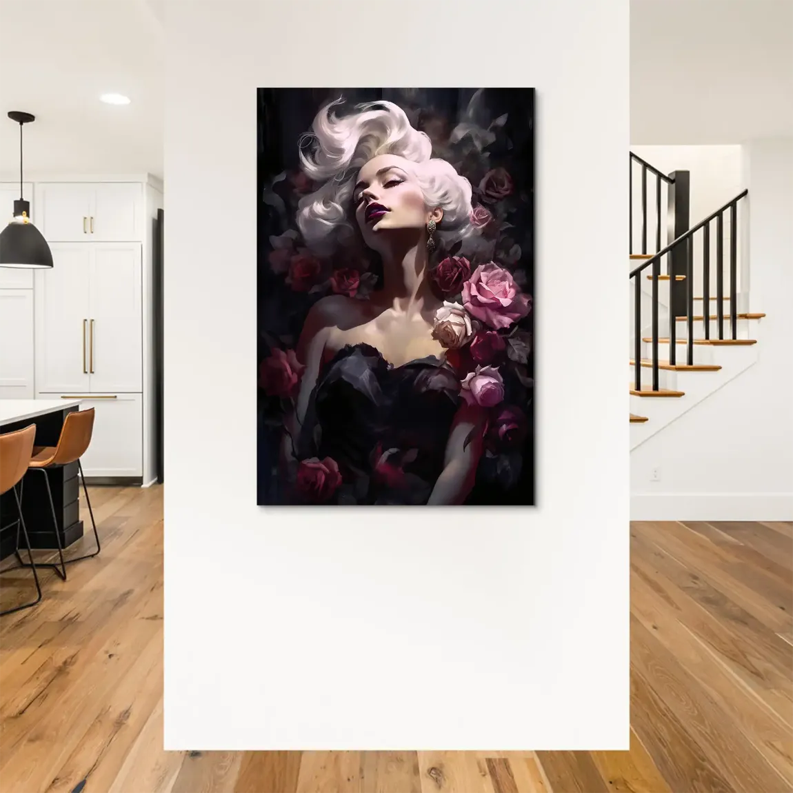 Velvet Rose Marilyn Monroe Alu Dibond Bild