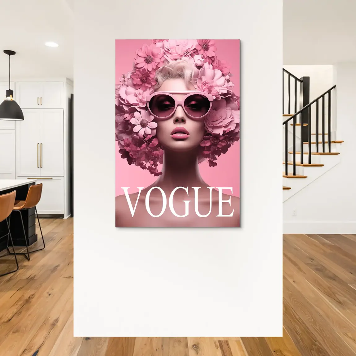 Floral Pink Vogue Alu Dibond Bild