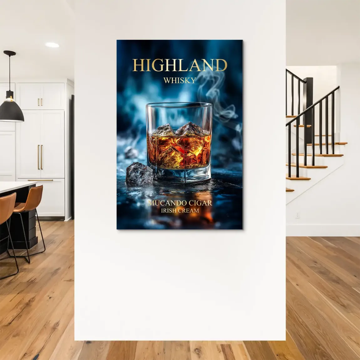 Highland Whisky Glow Alu Dibond Bild
