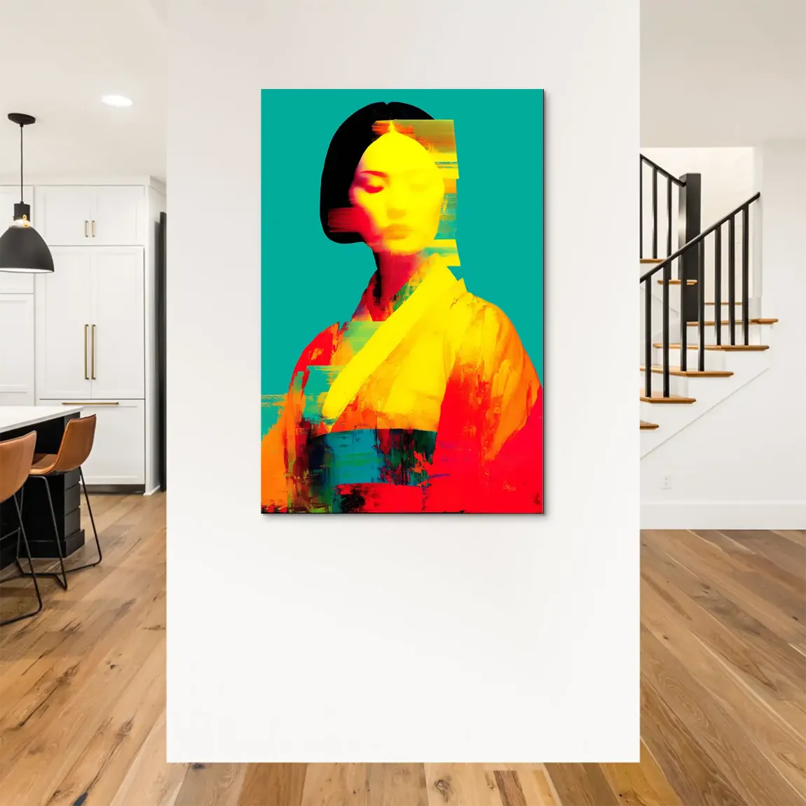 Geisha Color Art Alu Dibond Bild