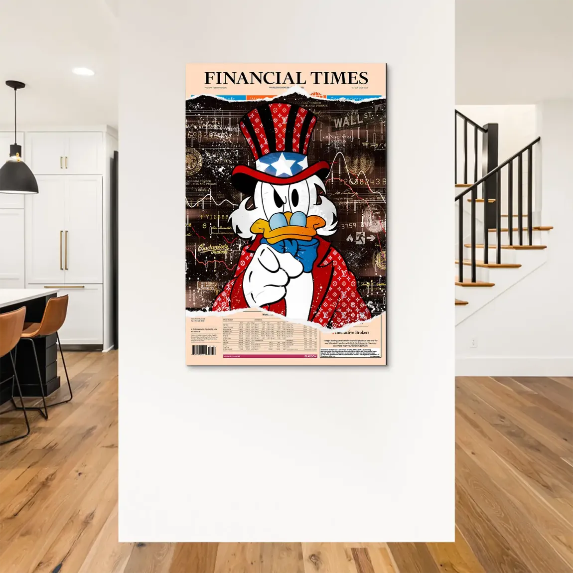 Dagobert Financial Times Alu Dibond Bild