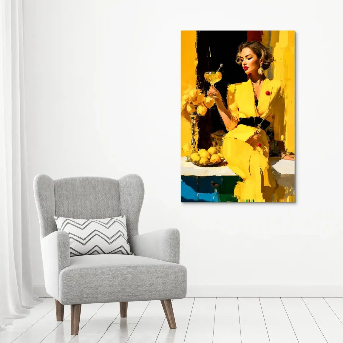 Lemon Chic Elegance Alu Dibond Bild INGALERIE