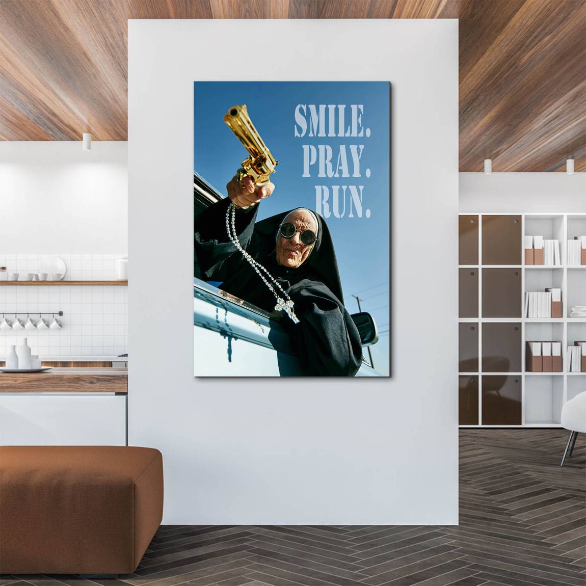Rebel Nun Alu Dibond Wandbild