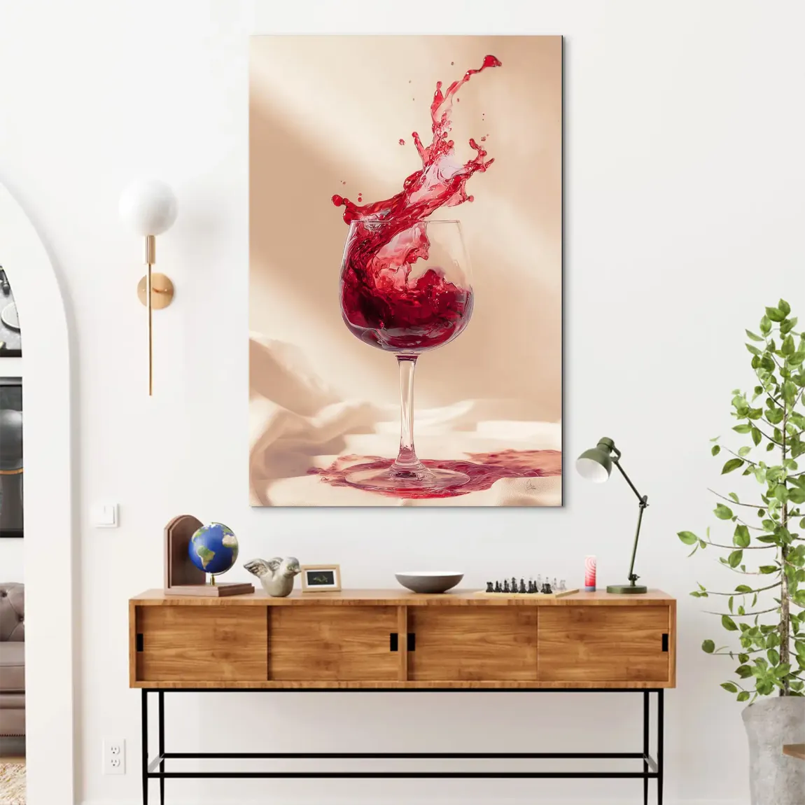 Ruby Splash Alu Dibond Bild