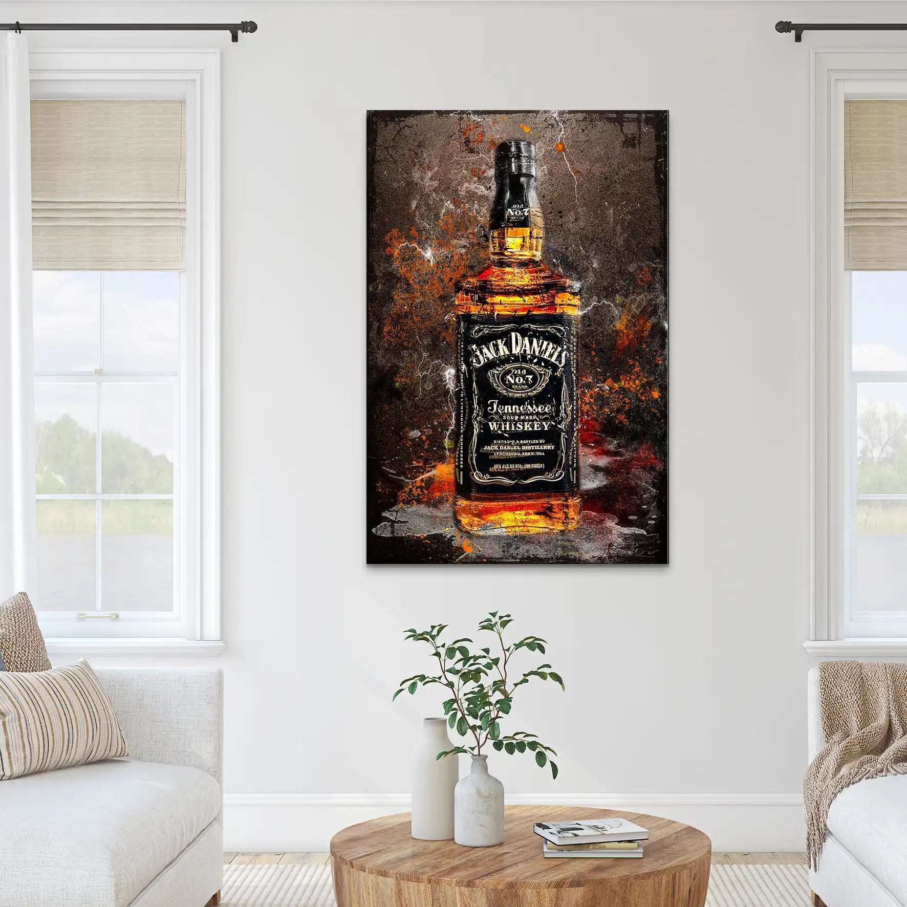 Jack Whisky Vintage Style AluDibond Bild INGALERIE