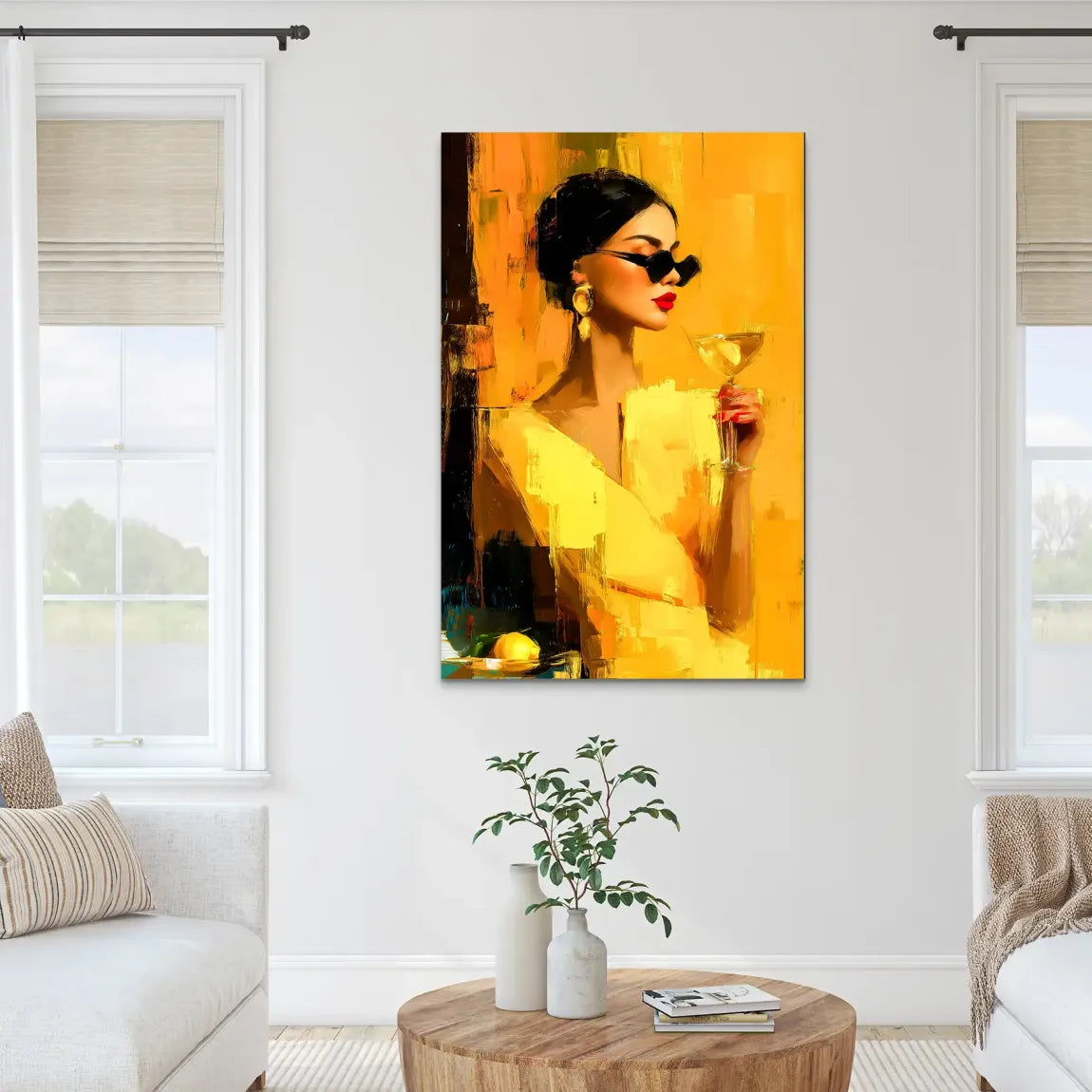 Golden Luxe Martini Alu Dibond Bild INGALERIE