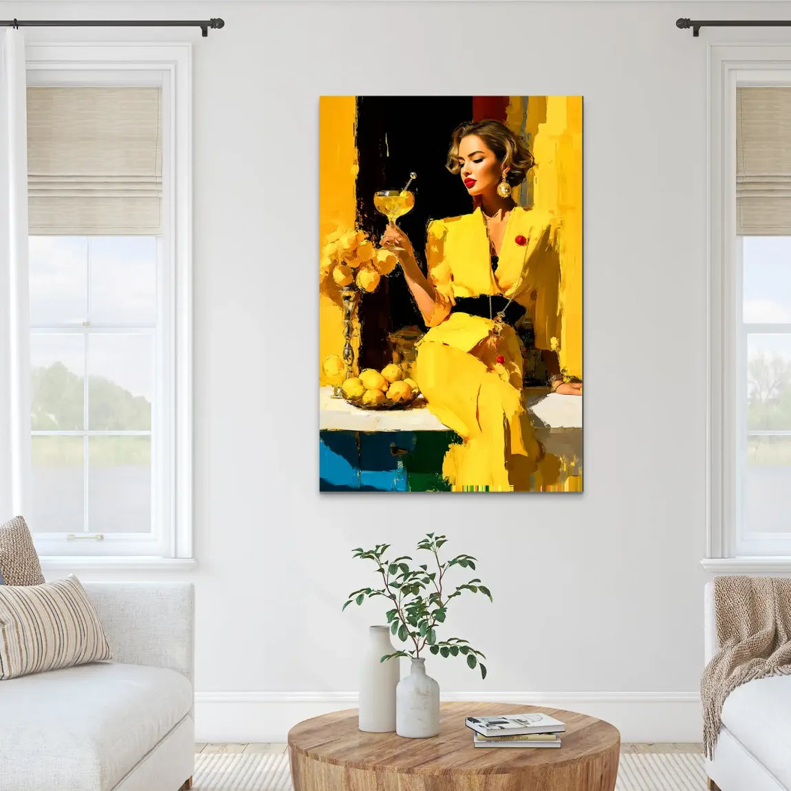 Lemon Chic Elegance Alu Dibond Bild INGALERIE