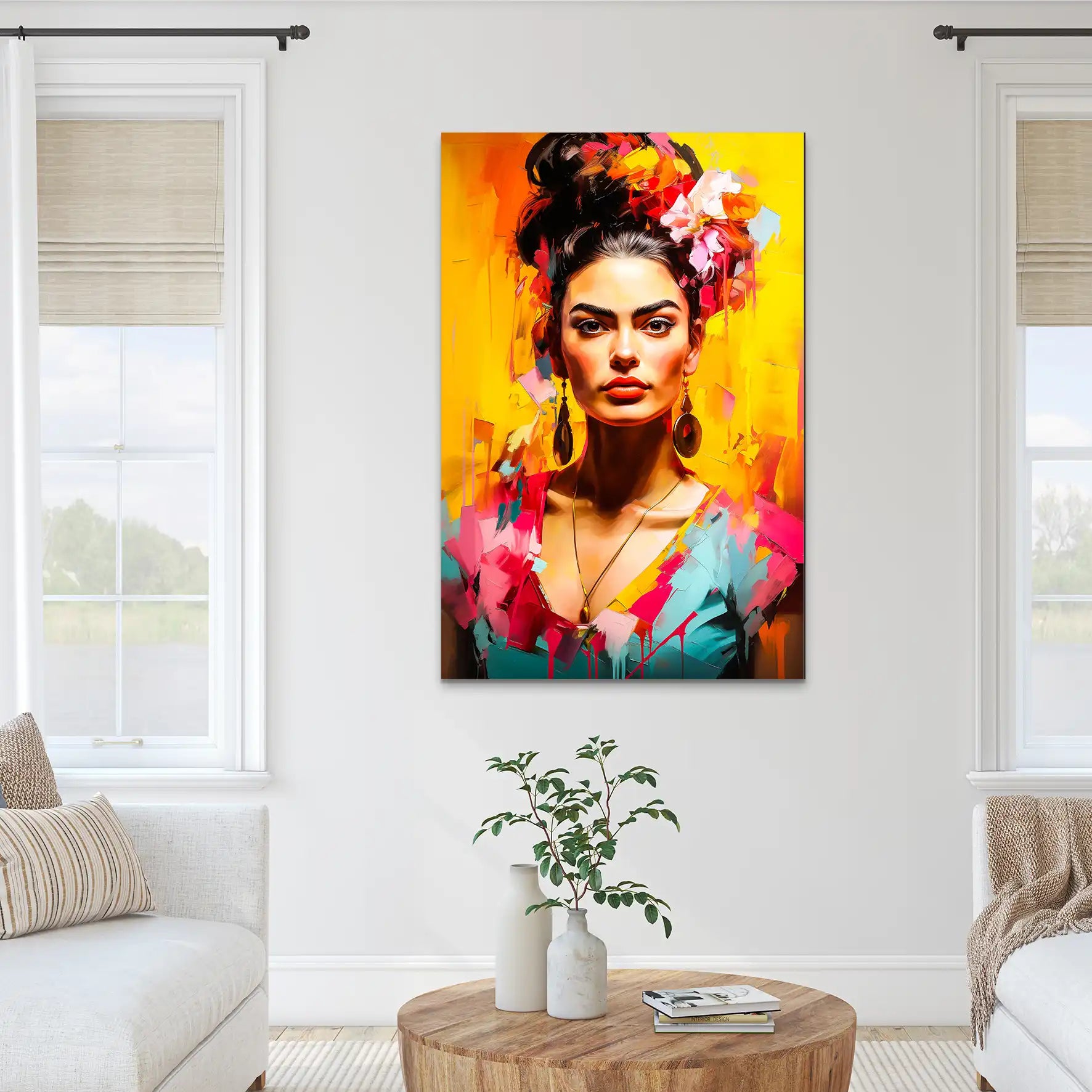 Frida Beauty Flower AluDibond Bild INGALERIE