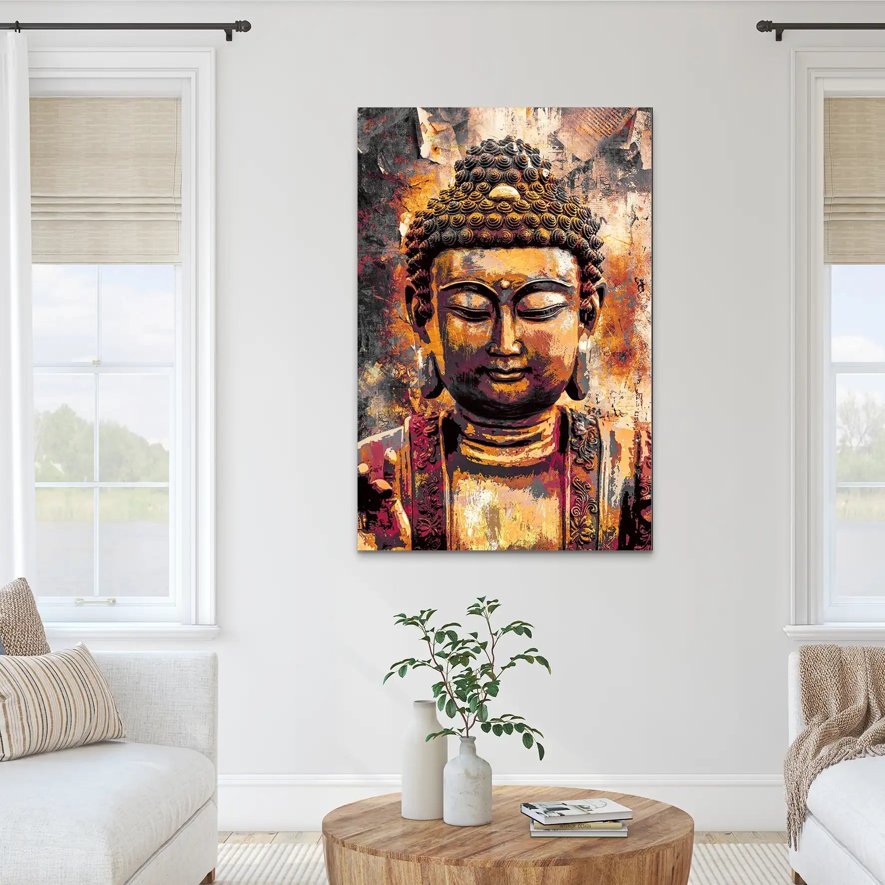 Buddha Vintage AluDibond Bild INGALERIE