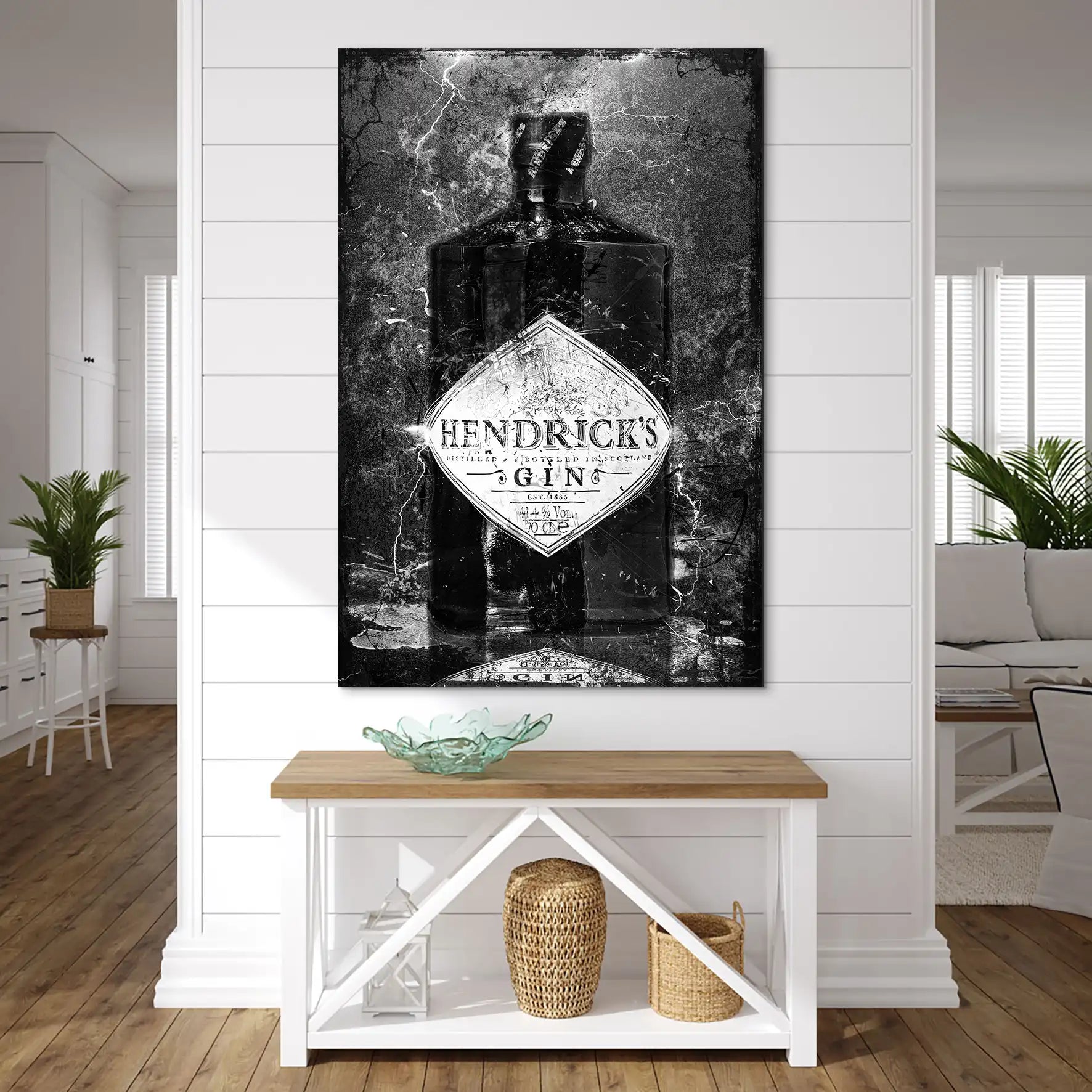 Gin Abstrakt Black Style AluDibond Bild INGALERIE
