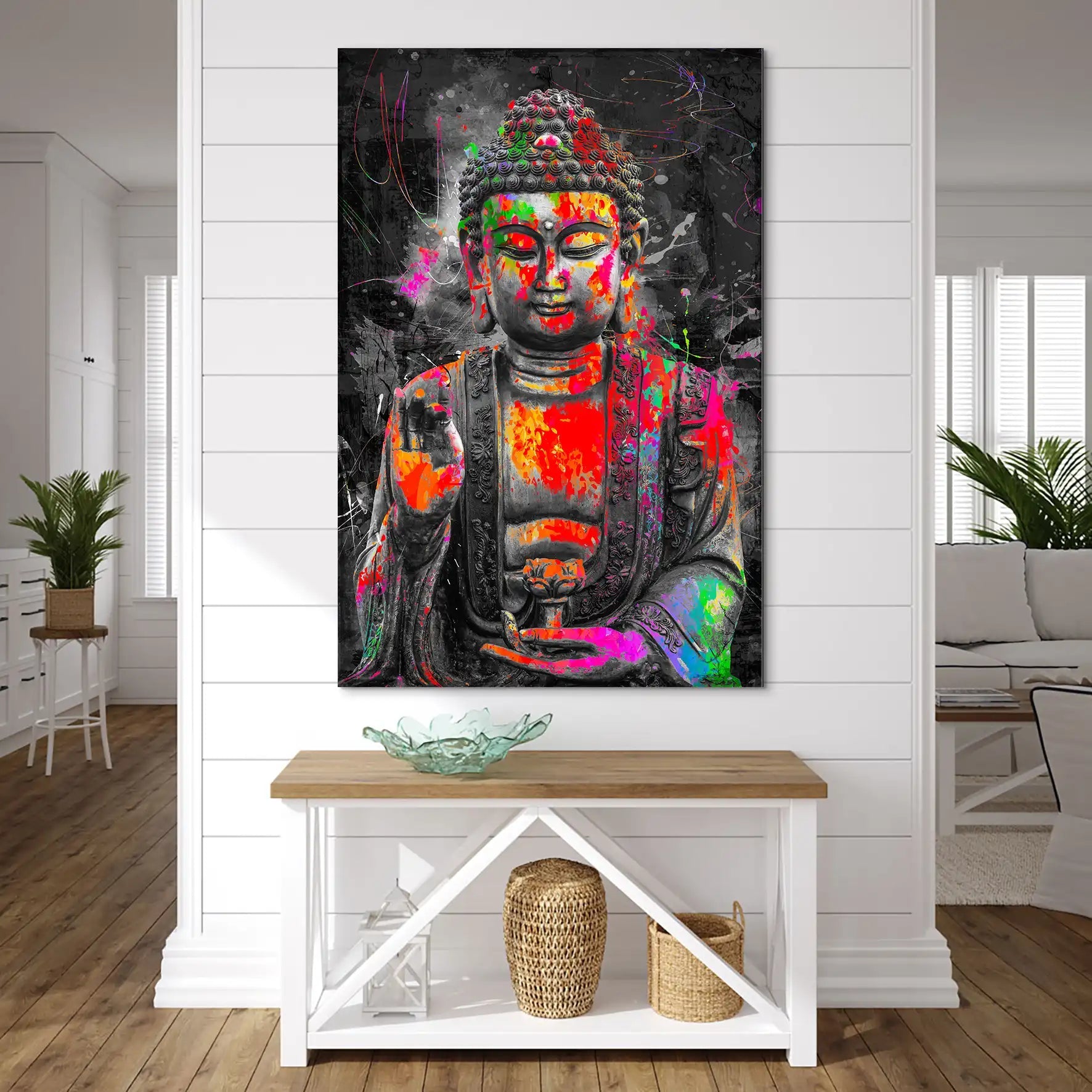 Buddha Pop Art AluDibond Bild INGALERIE