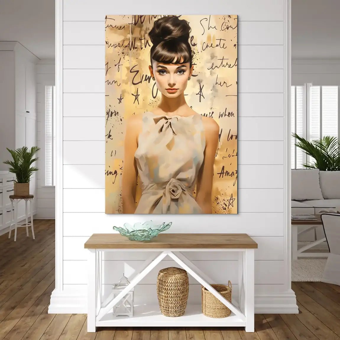 Audrey Hepburn Modern Art AluDibond Bild INGALERIE