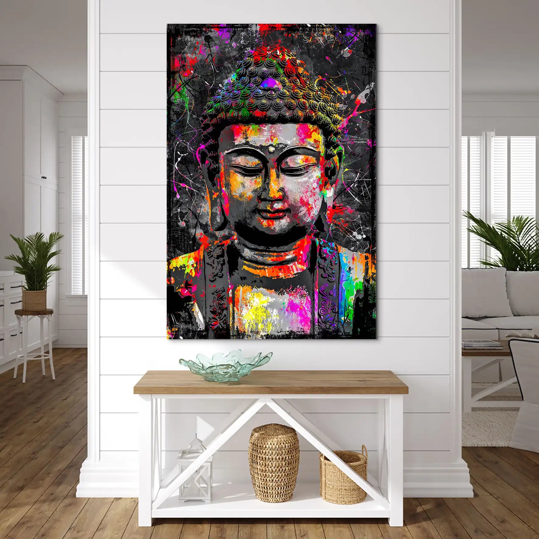 Buddha Bunt Abstrakt AluDibond Bild INGALERIE