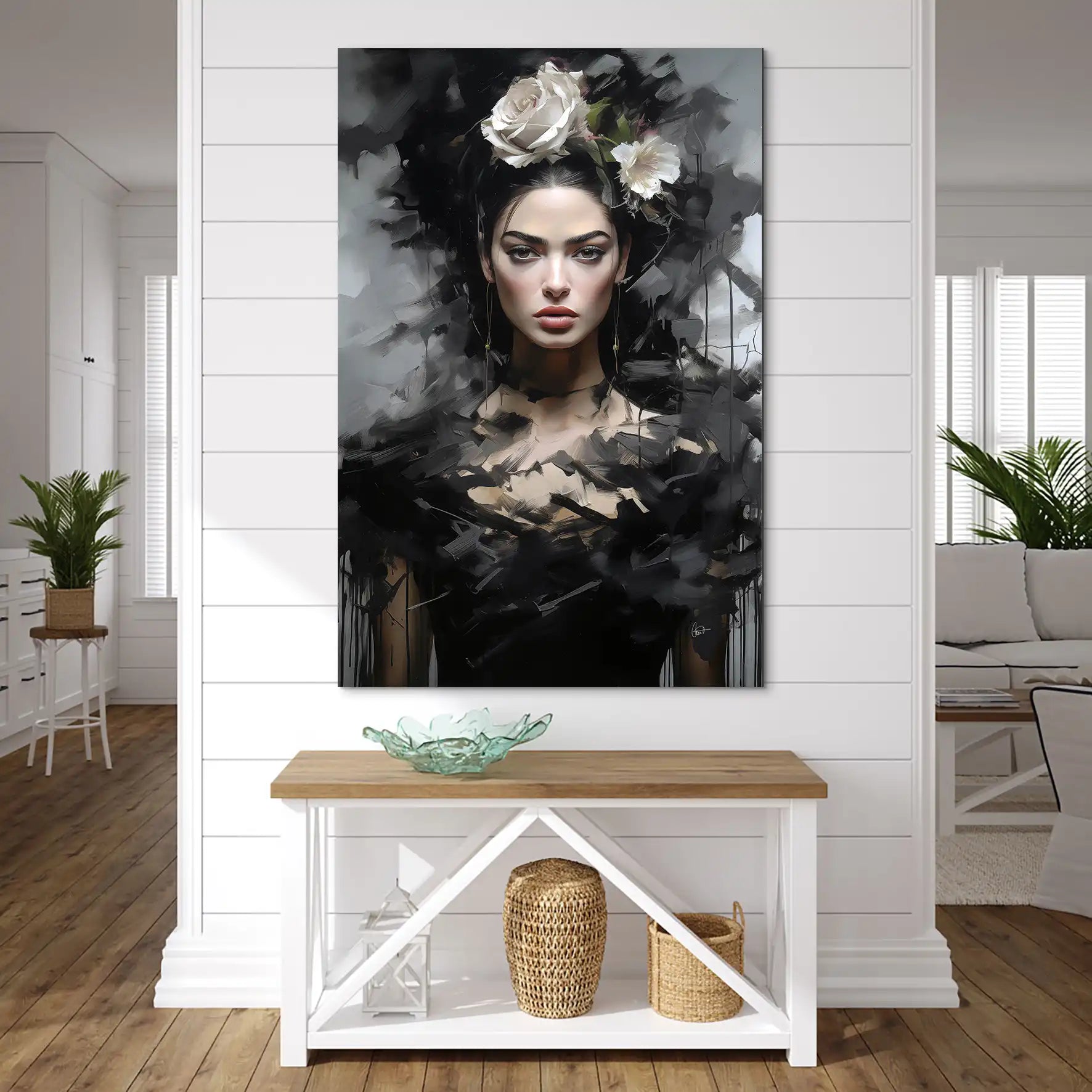 Frida Kahlo Black Art AluDibond Bild INGALERIE