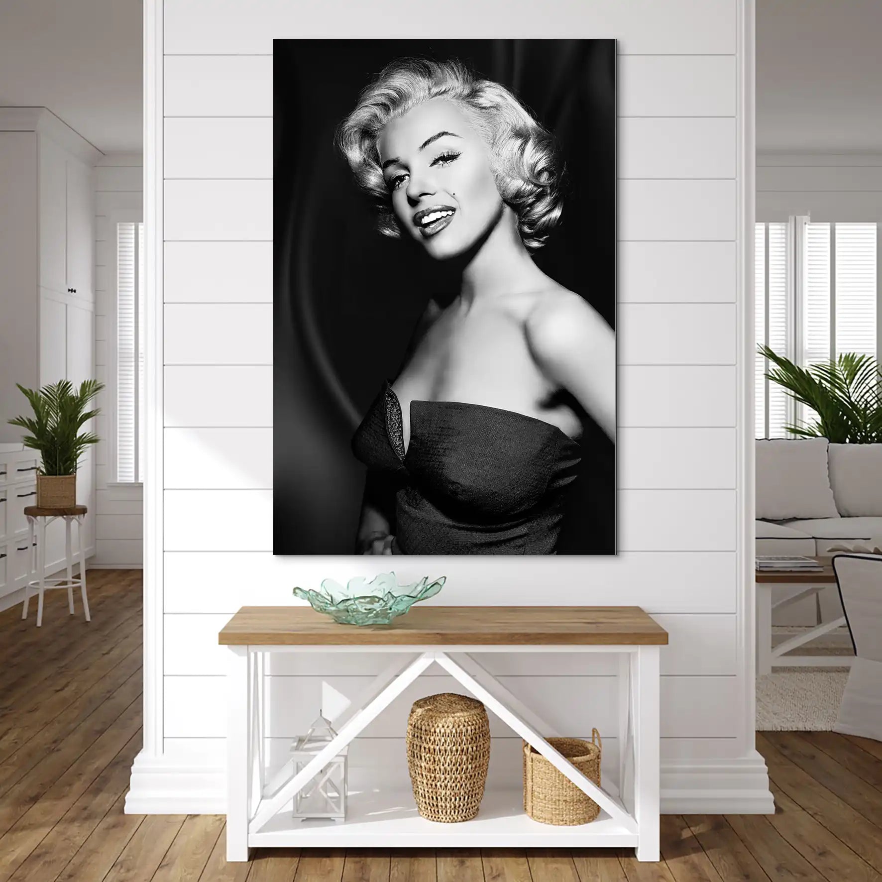 Marilyn Black and White AluDibond Bild INGALERIE