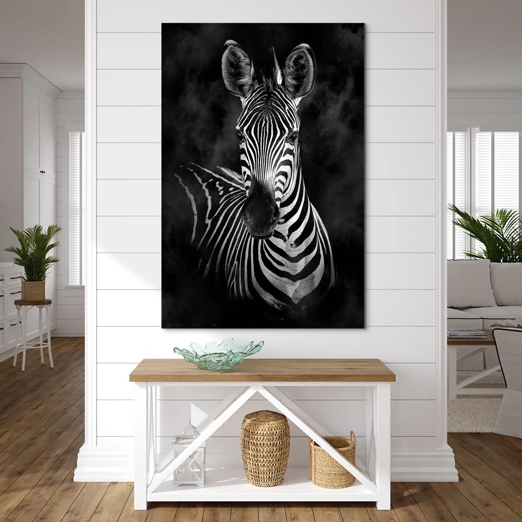 Zebra Black Style AluDibond Bild INGALERIE