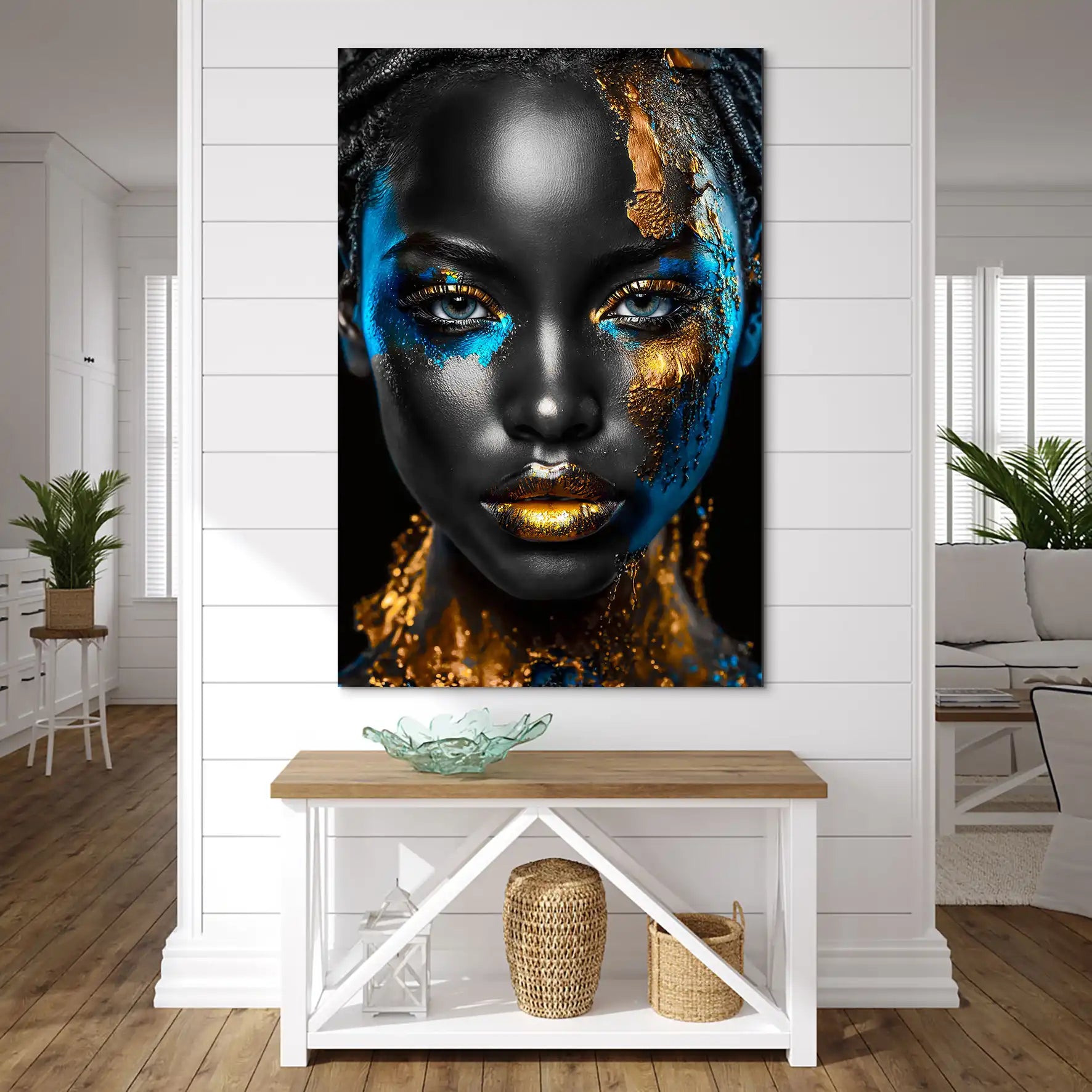 Black Gold Woman AluDibond Bild INGALERIE