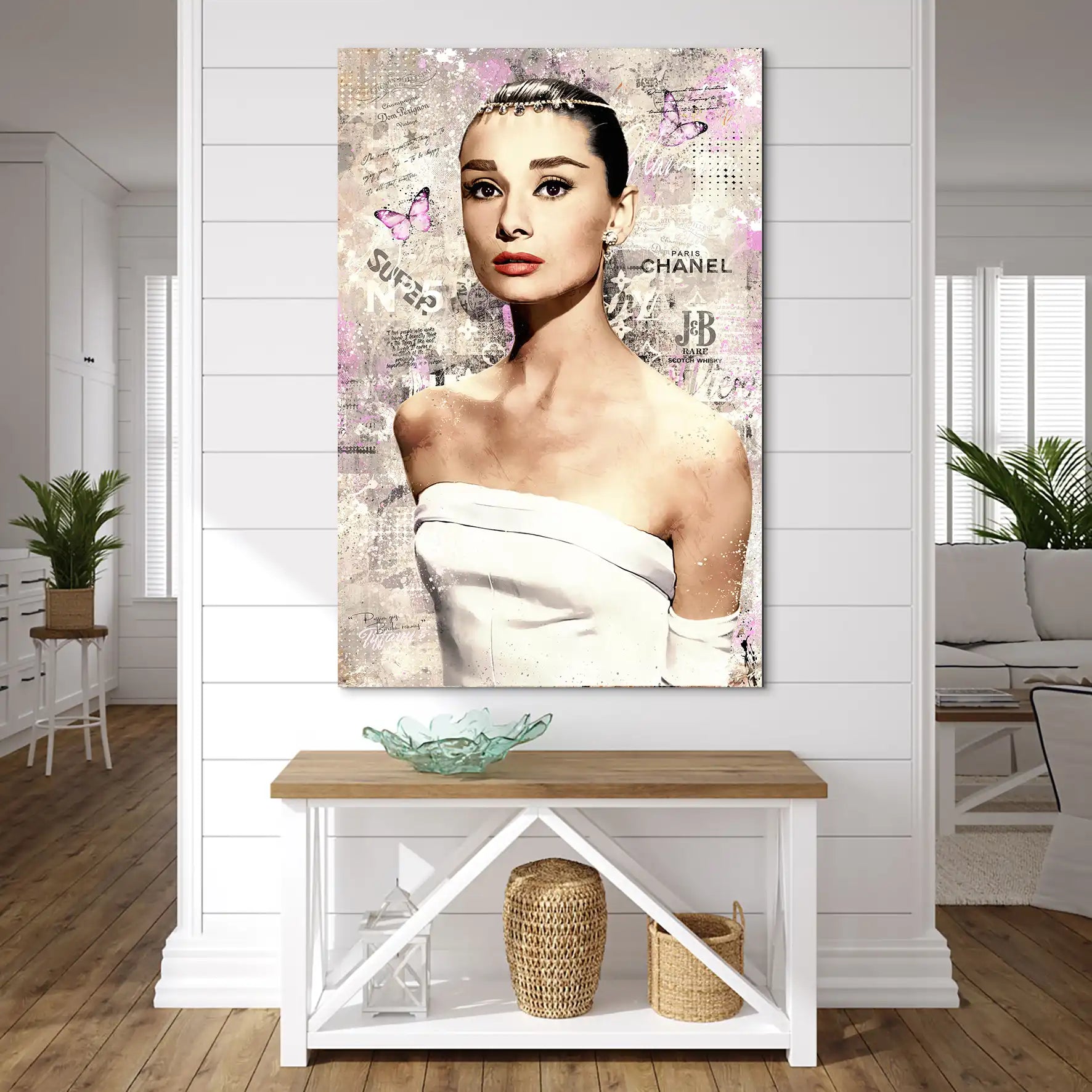 Audrey Hepburn Modern Style Pop Art AluDibond Bild INGALERIE