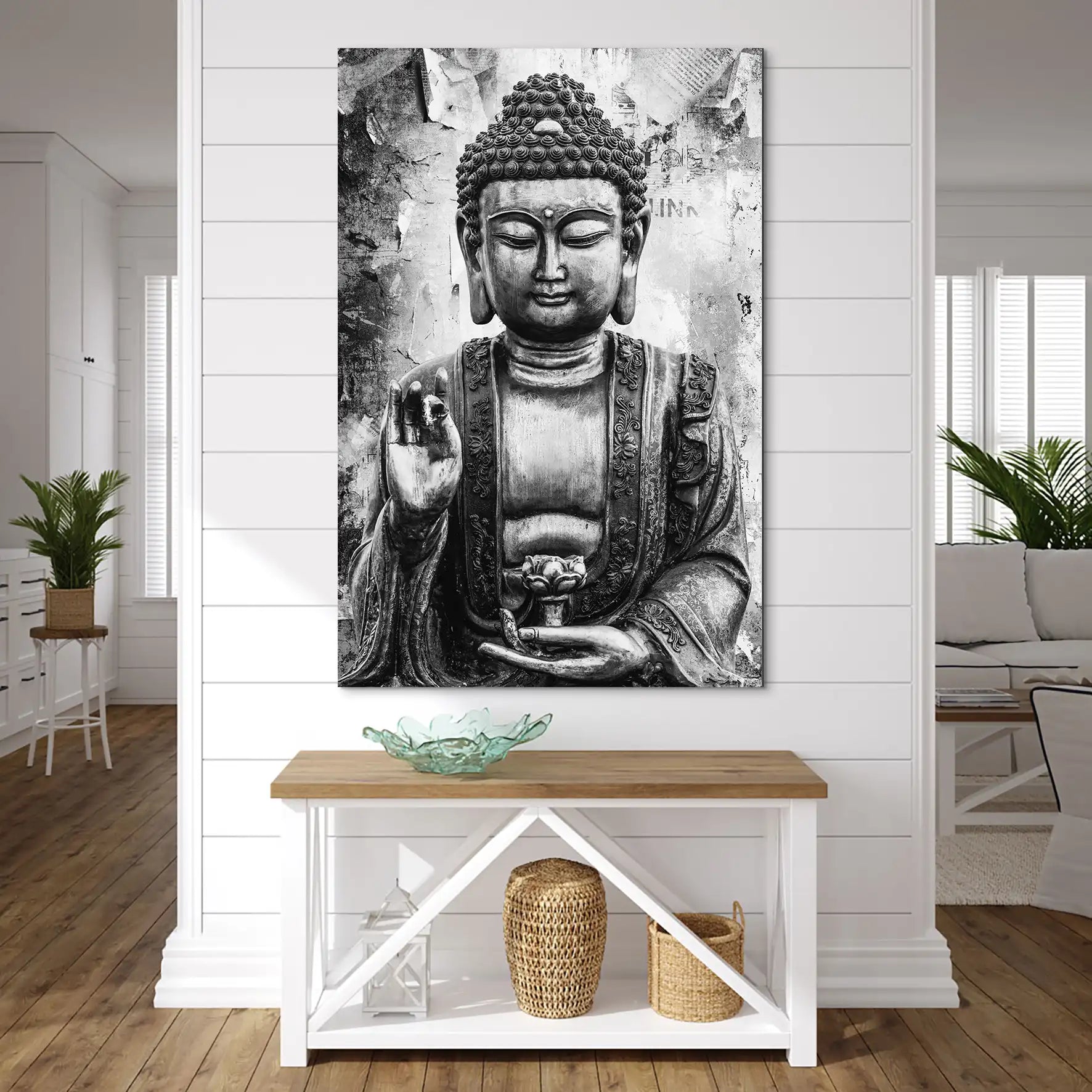 Buddha Black Style AluDibond Bild INGALERIE