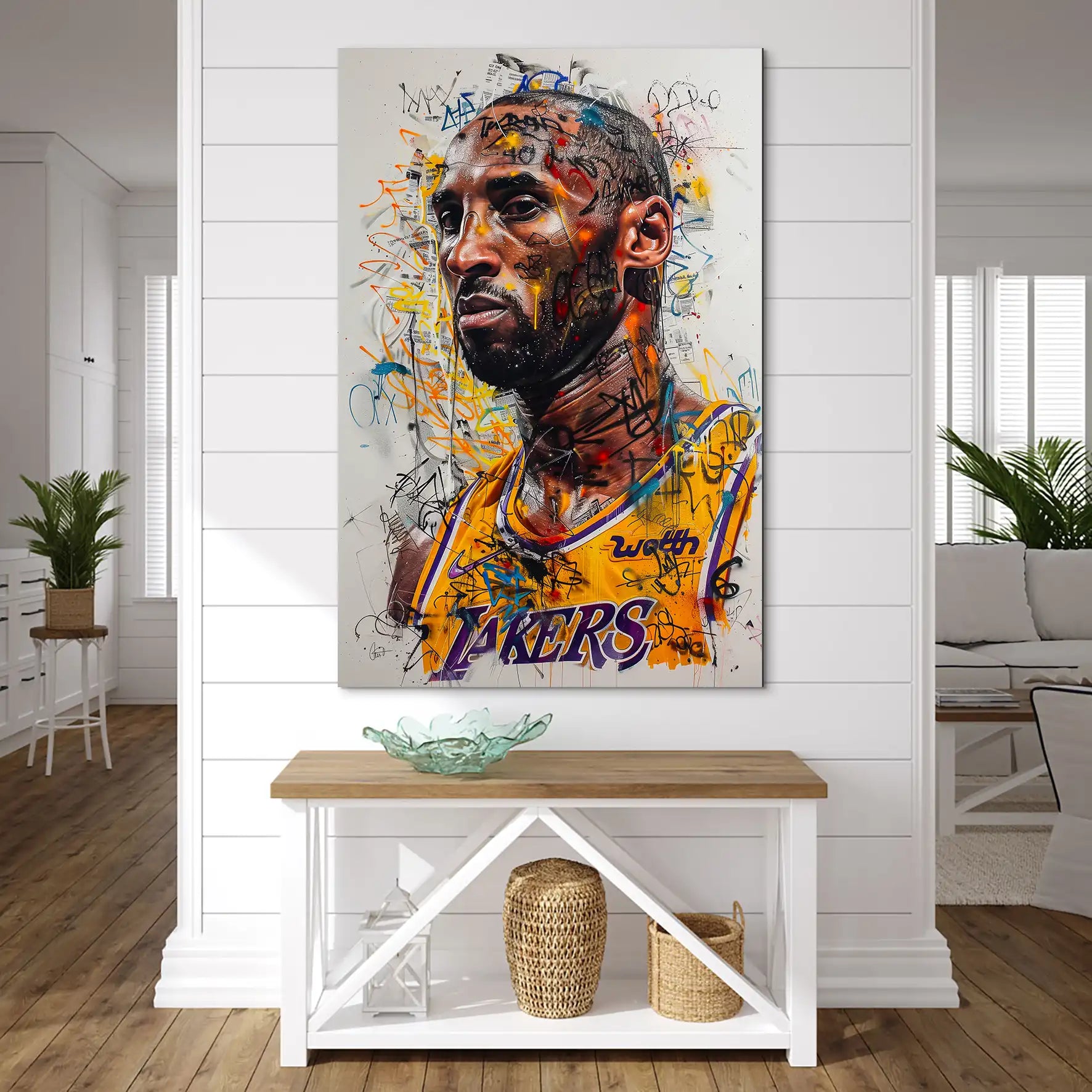 Kobe Basketball Street Art AluDibond Bild INGALERIE