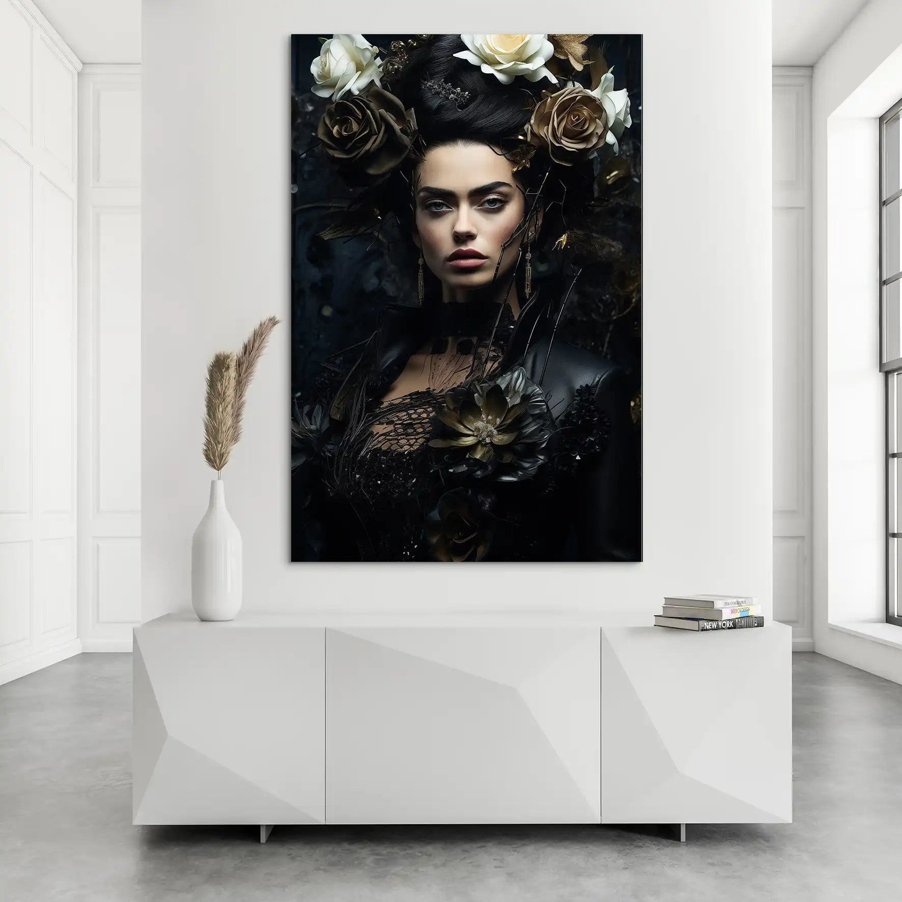 Frida Kahlo Dark Style AluDibond Bild INGALERIE